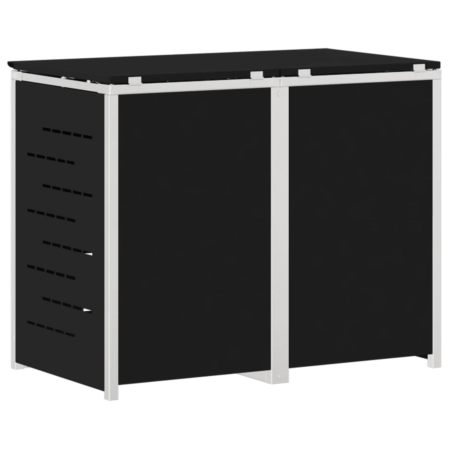 Avfallsbeholderoppbevaring Svart 138 x 77,5 x 112,5 cm