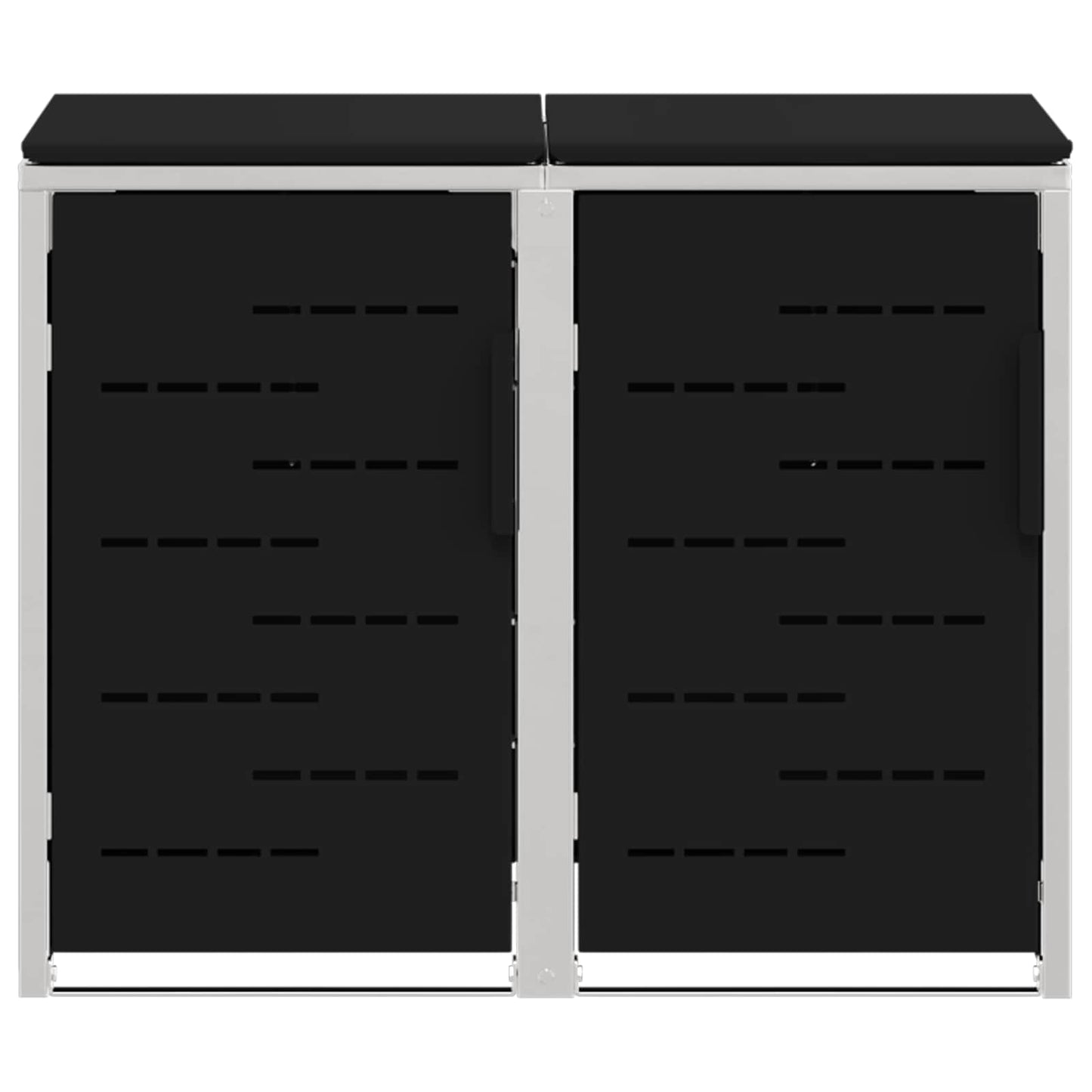 Avfallsbeholderoppbevaring Svart 138 x 77,5 x 112,5 cm
