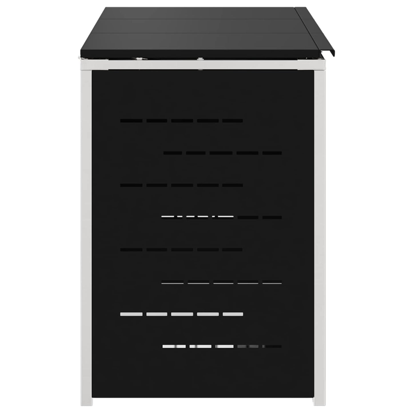 Avfallsbeholderoppbevaring Svart 207 x 77,5 x 112,5 cm