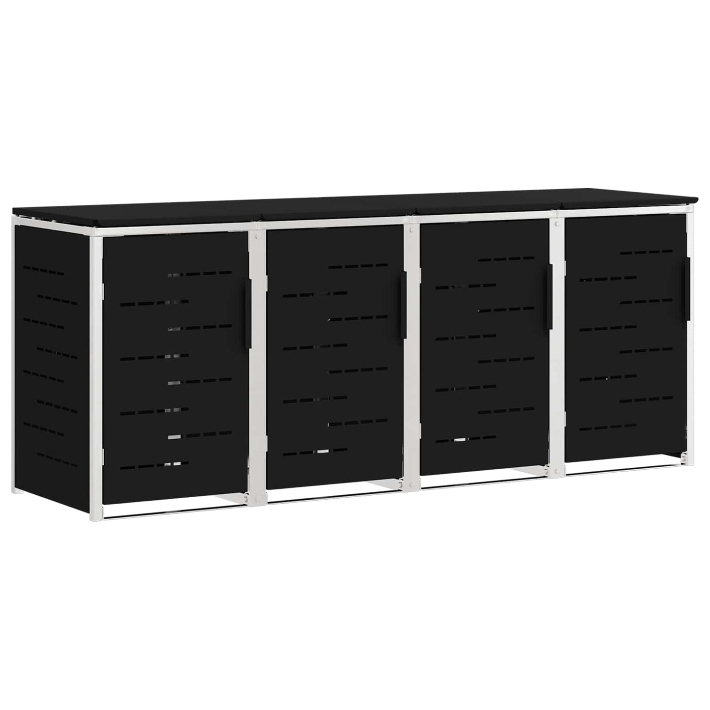 Avfallsbeholderoppbevaring Svart 276 x 77,5 x 112,5 cm