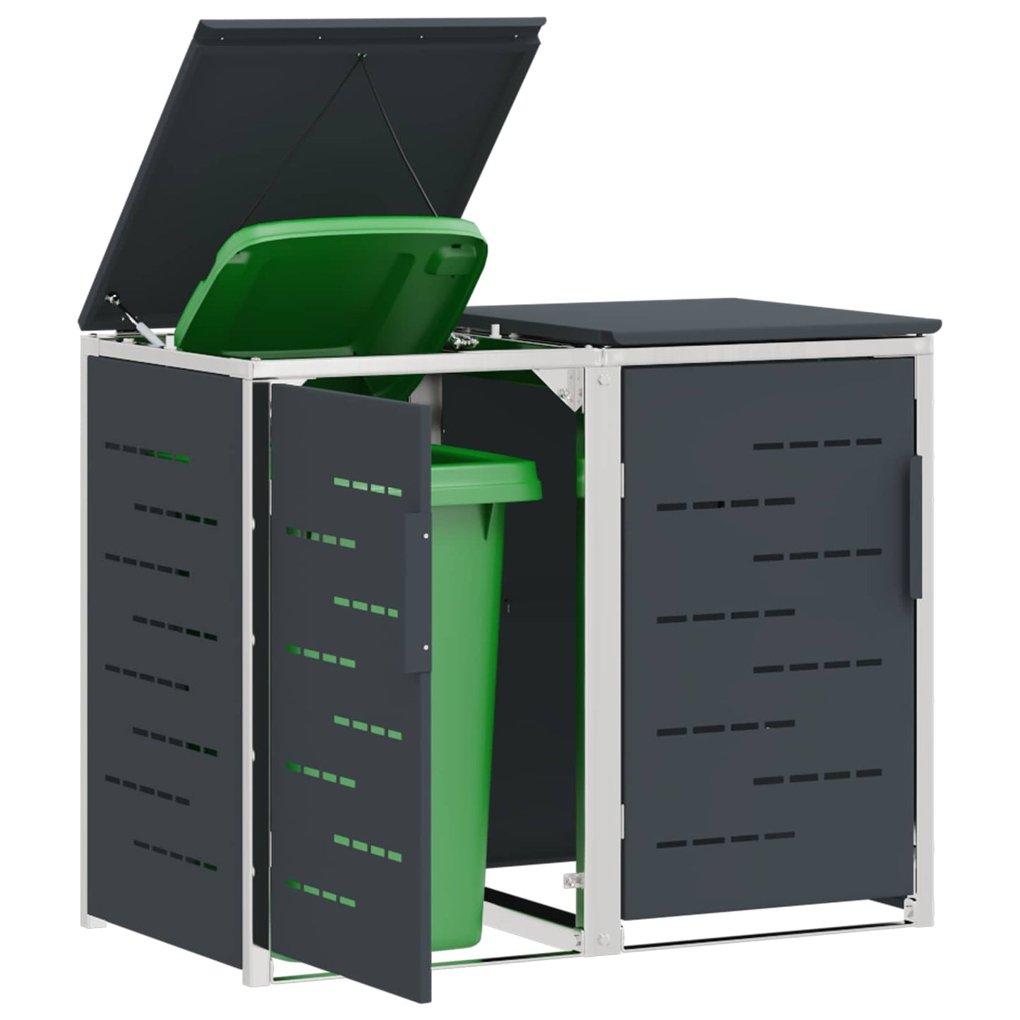 Avfallsbeholderoppbevaring Antrasitt 138 x 77,5 x 112,5 cm