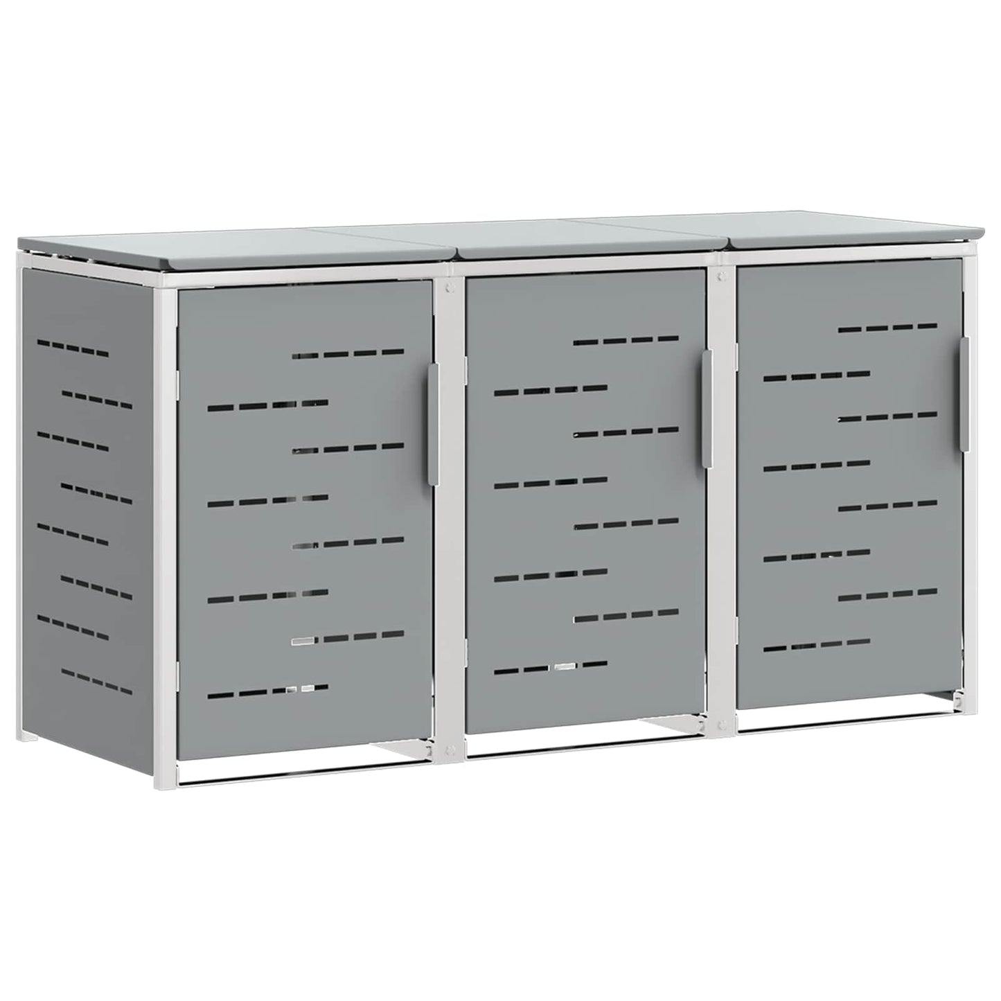 Avfallsbeholderoppbevaring Rustfritt stål Grå
