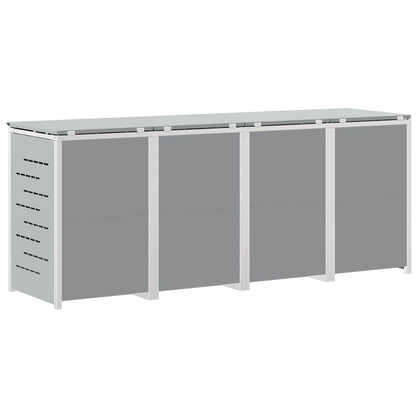 Avfallsbeholderoppbevaring Grå 276 x 77,5 x 112,5 cm