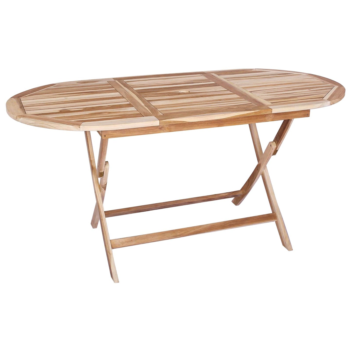 Hagemøbelsett 9 stk. Naturlig Massivt Teaktre