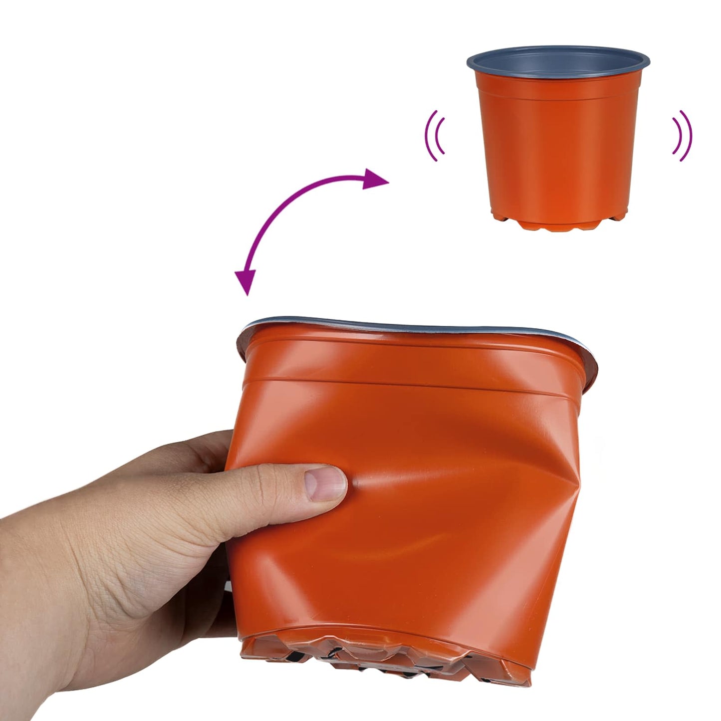 Blomsterpotte 100 pcs Terrakotta Ø 15 x 13 cm Plast