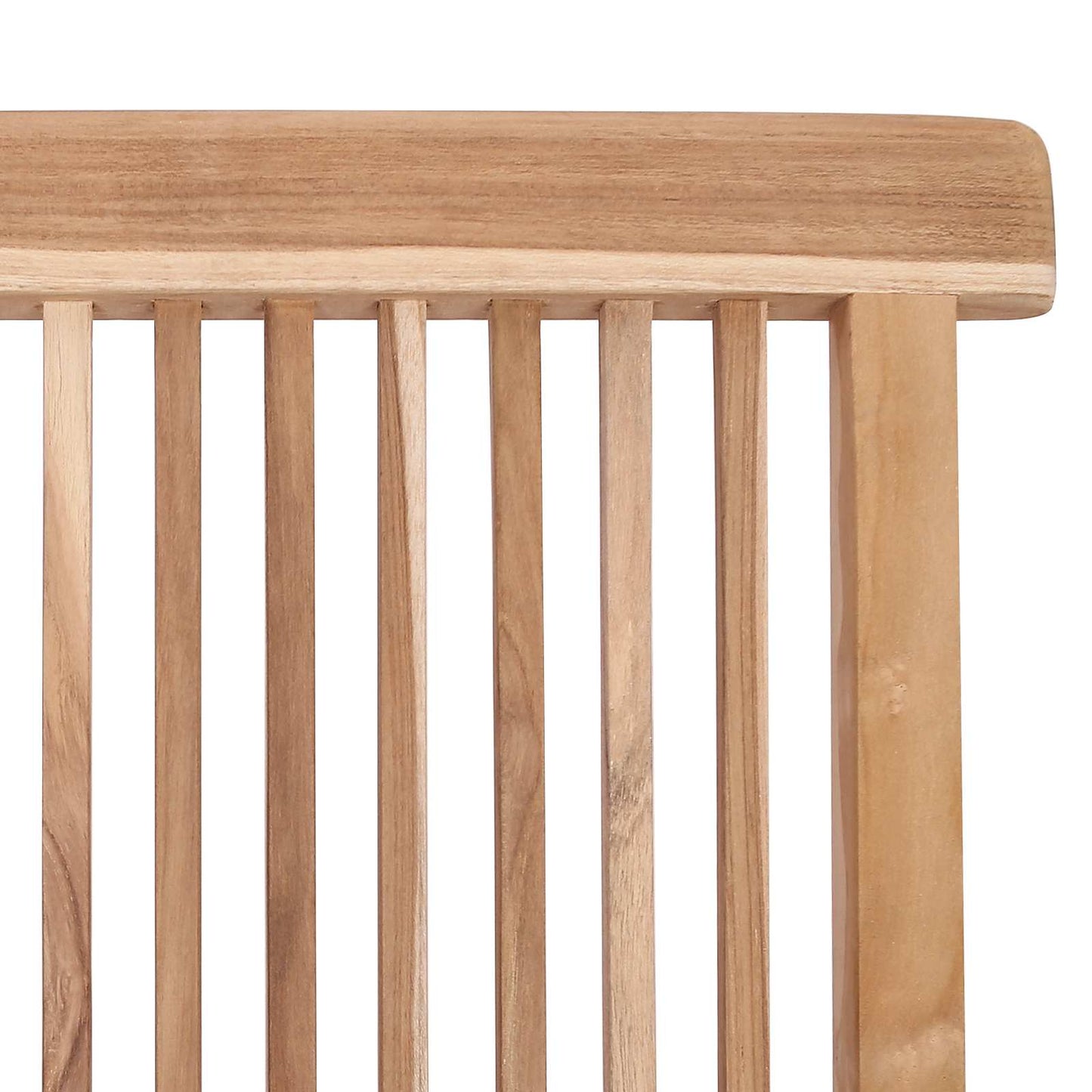 Foldbar Hage Stol 2 pcs Naturlig Massivt Teaktre