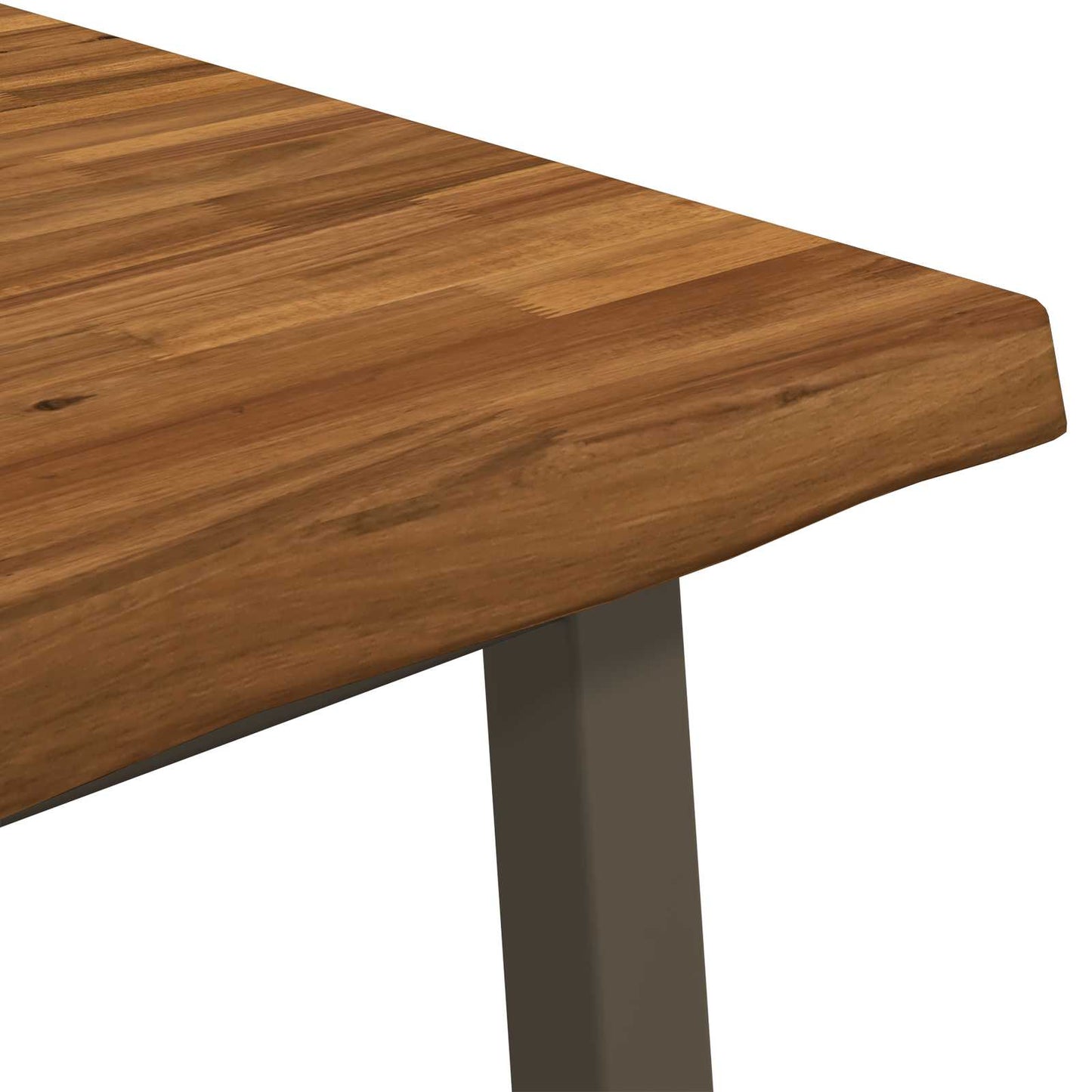 70 x 70 x 75 cm Solid akasietre Naturlig og Kaffe Torget