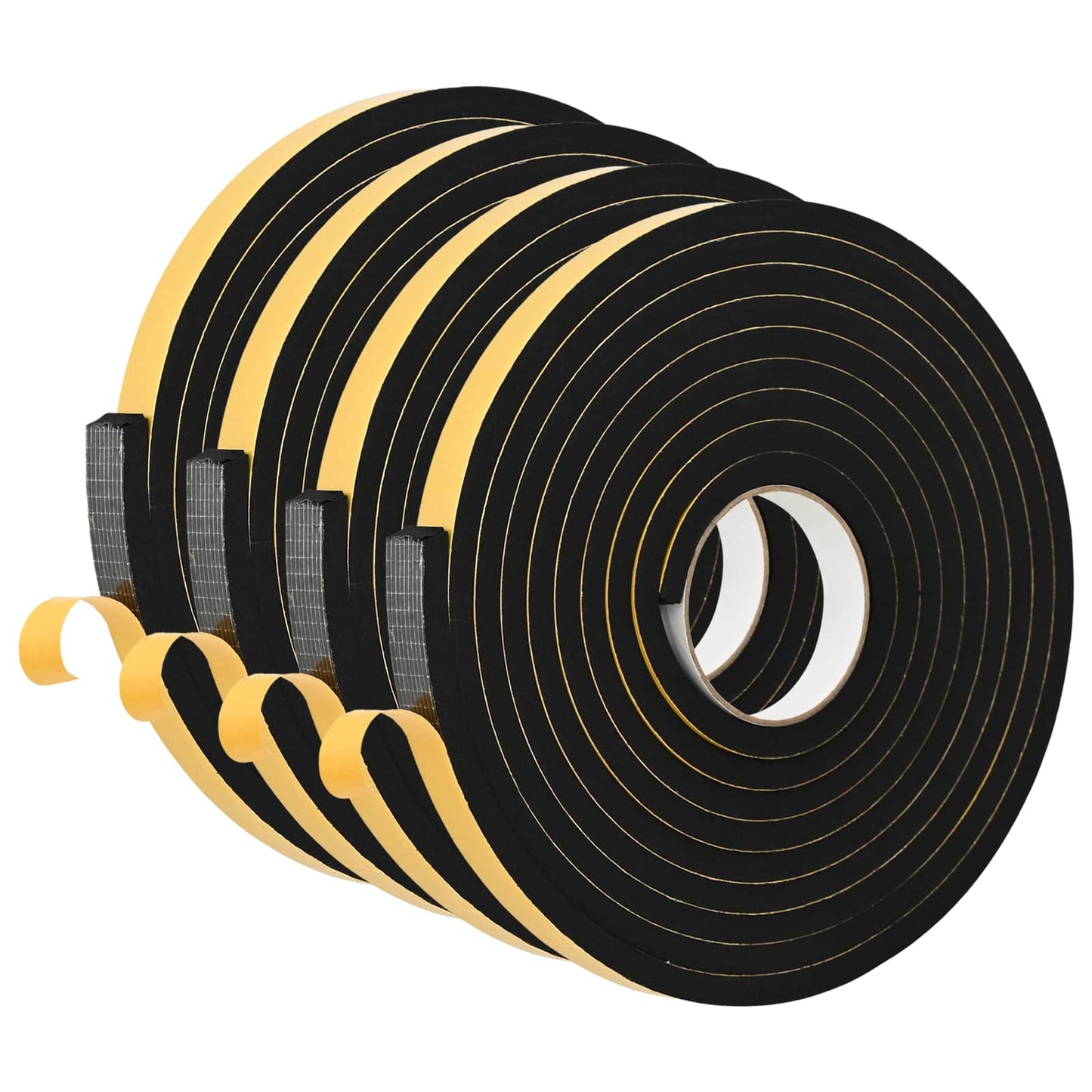 Selvklebende skum tape 4 stk. Svart 20mm x 5m CR skum