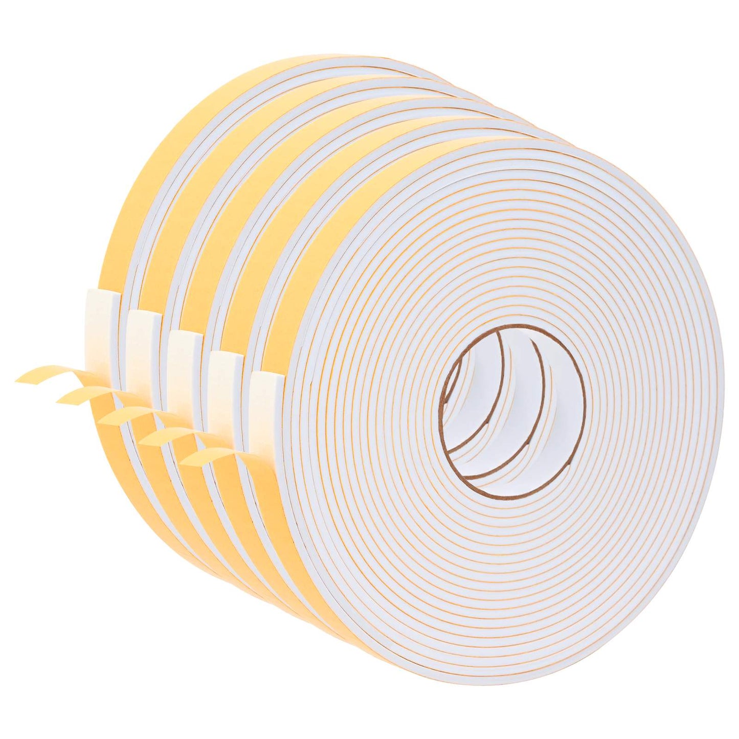 Selvklebende skum tape 5 stk. Hvit 20mm x 10m CR skum