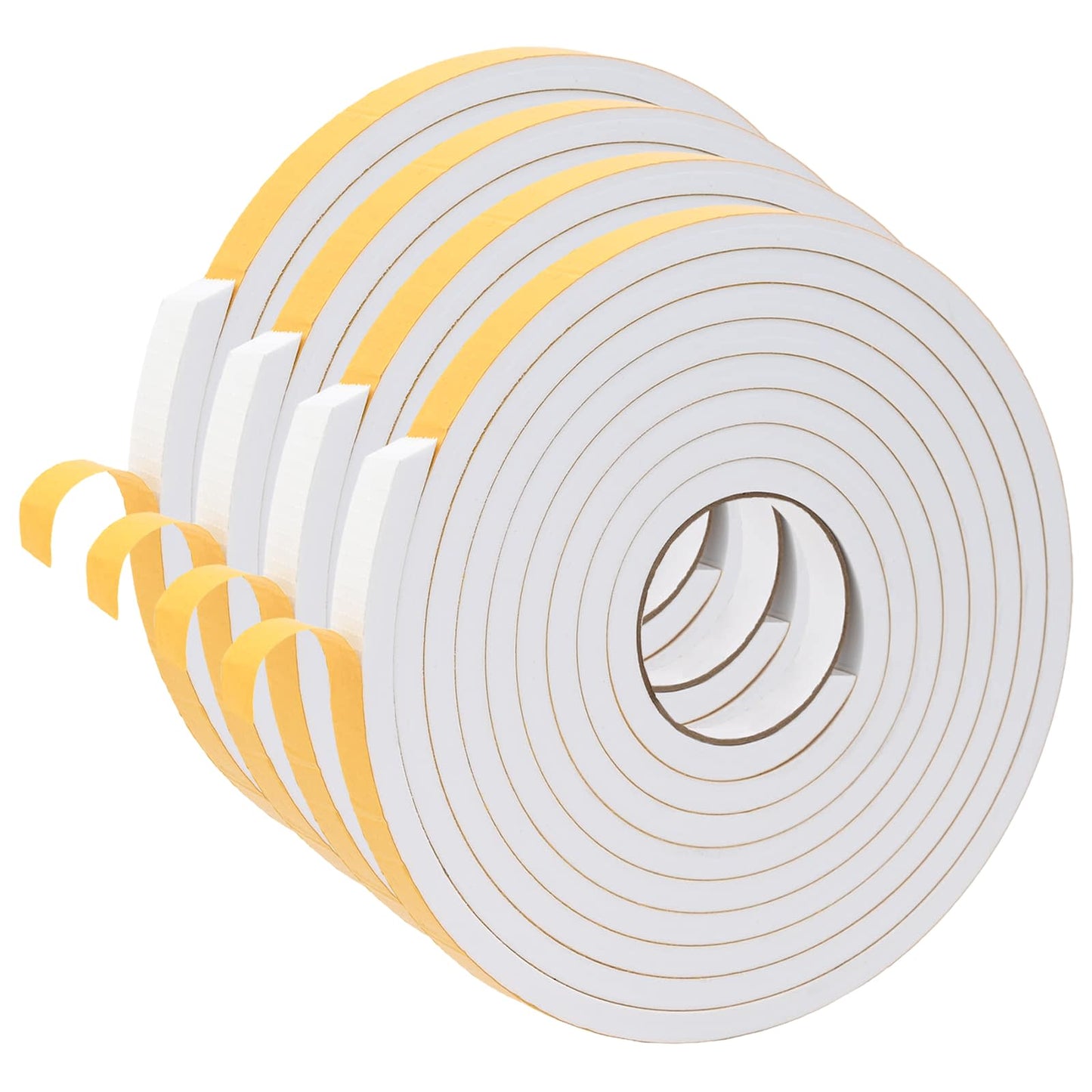 Selvklebende skum tape 4 stk. Hvit 20mm x 5m CR skum