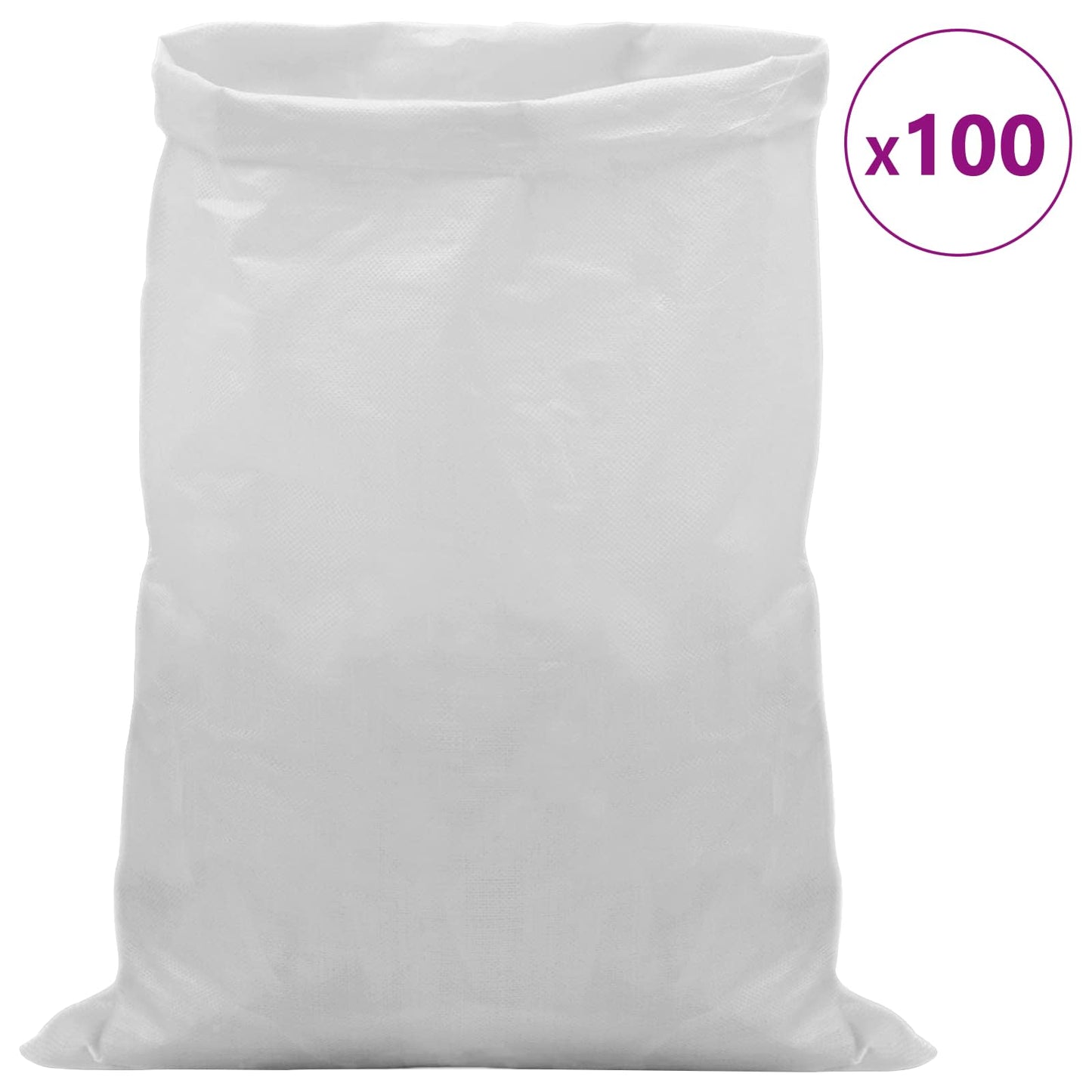 Vevde sekker 100 pcs Hvit 50 x 80 cm PP