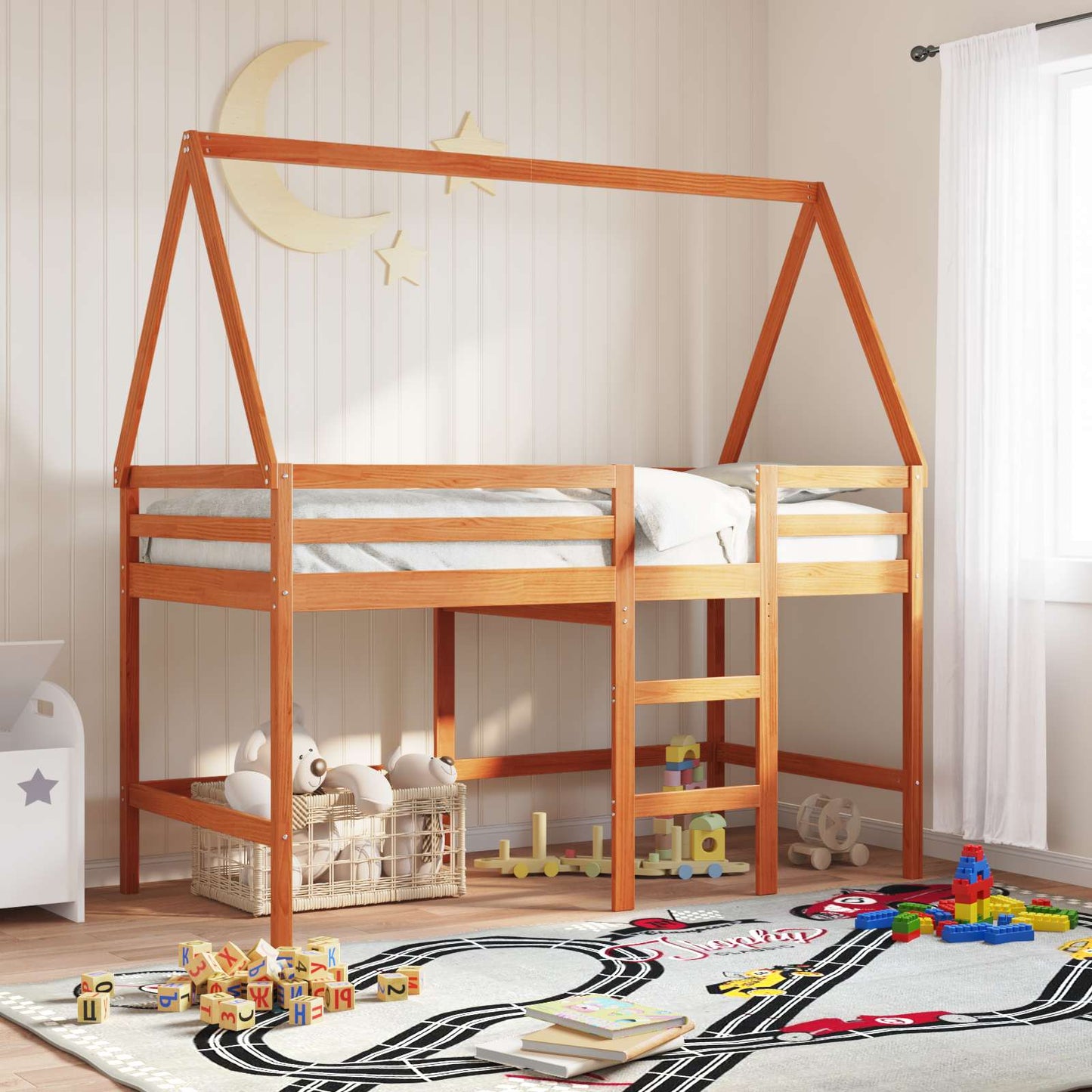 Hemsengeramme VoksBrun 90 x 190 cm Massiv furu