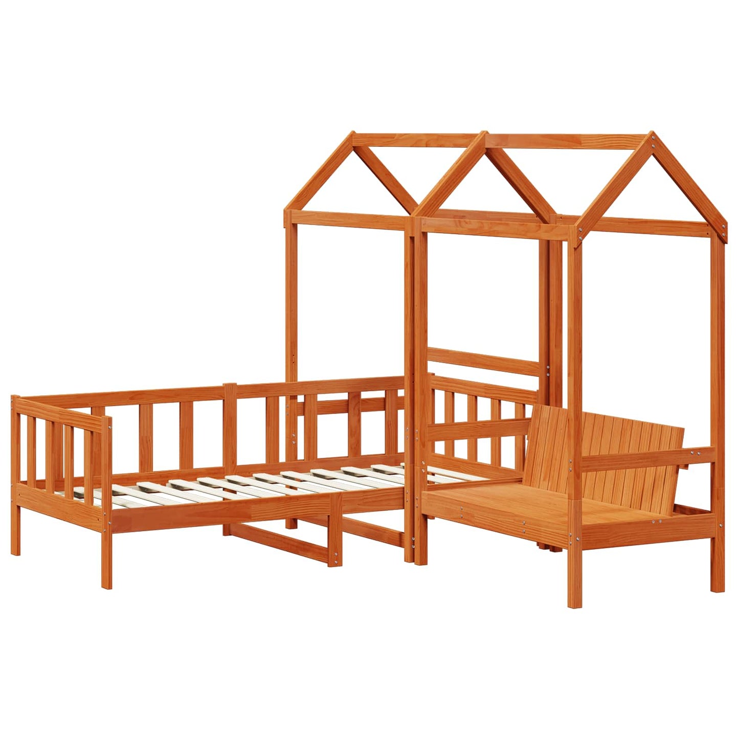 Dagsengsett 3 pcs VoksBrun Massiv furu