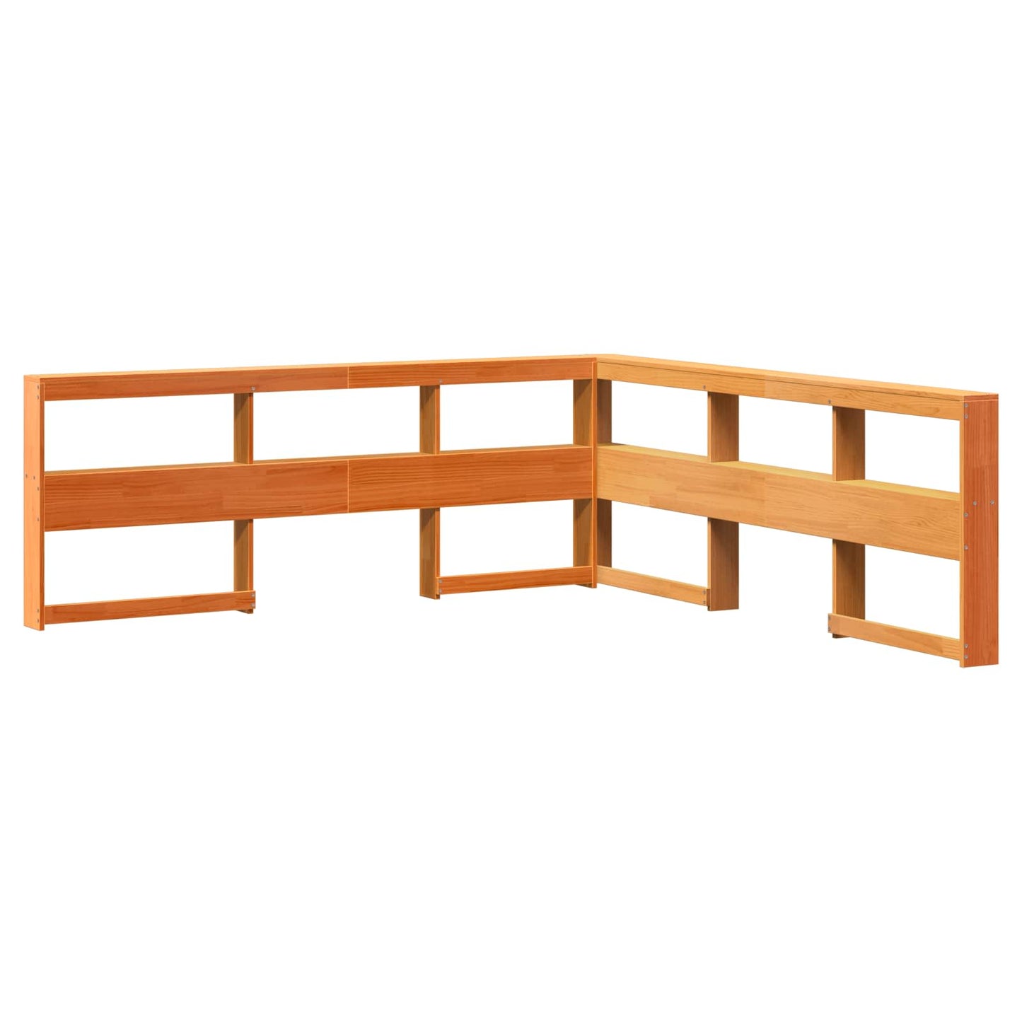 Bokhylle Seng 2 pcs Vokset Brun 200 x 200 cm Massiv furu