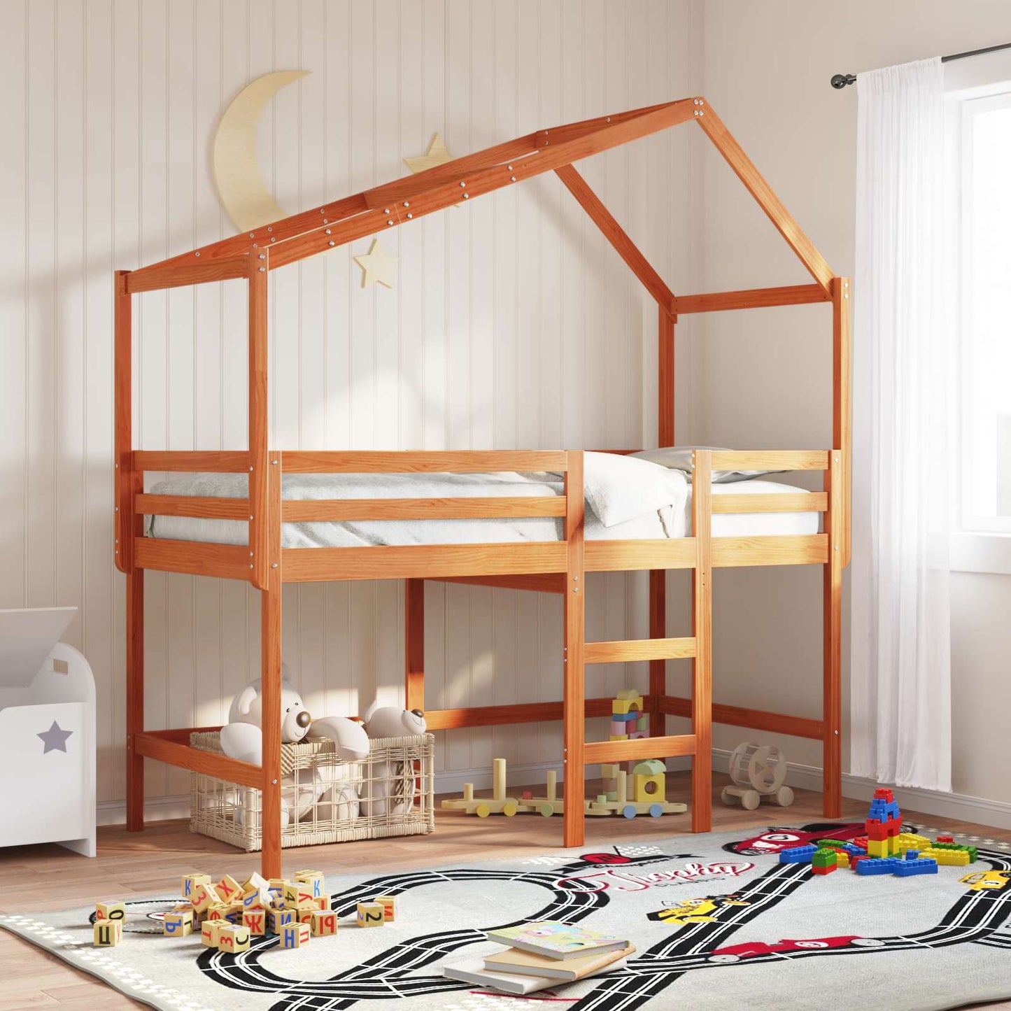 Hemsengeramme VoksBrun 90 x 190 cm Massiv furu
