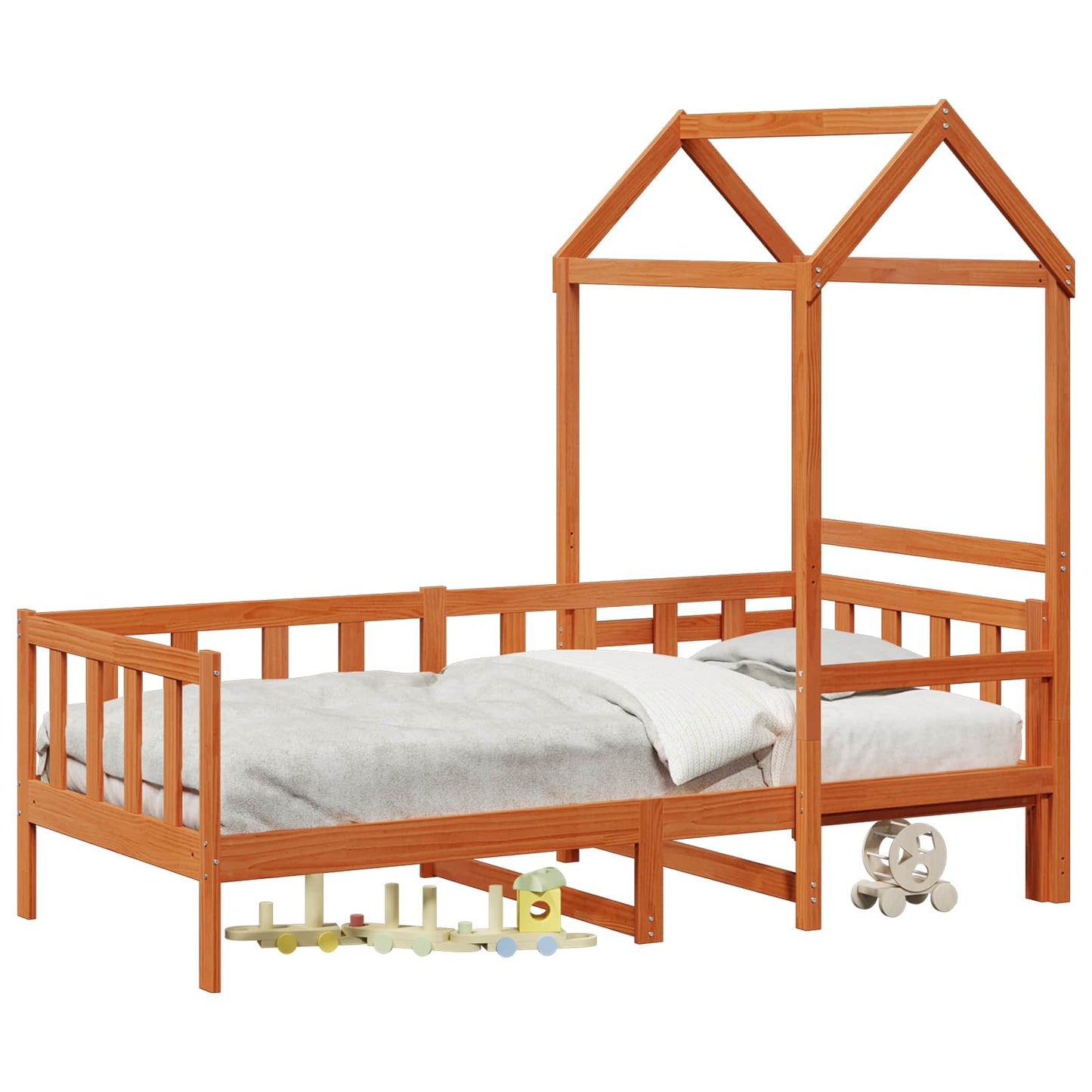 Dagsengsett 2 pcs Vokset Brun Massiv furu