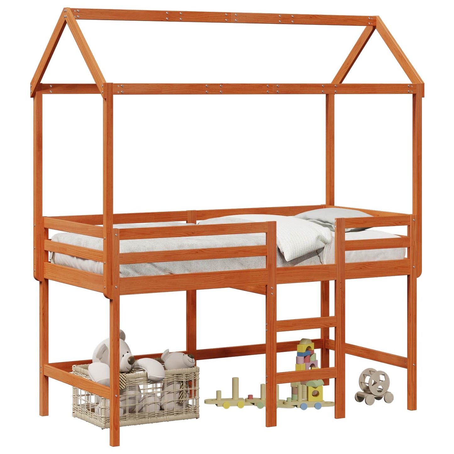 Hemsengeramme VoksBrun 90 x 190 cm Massiv furu