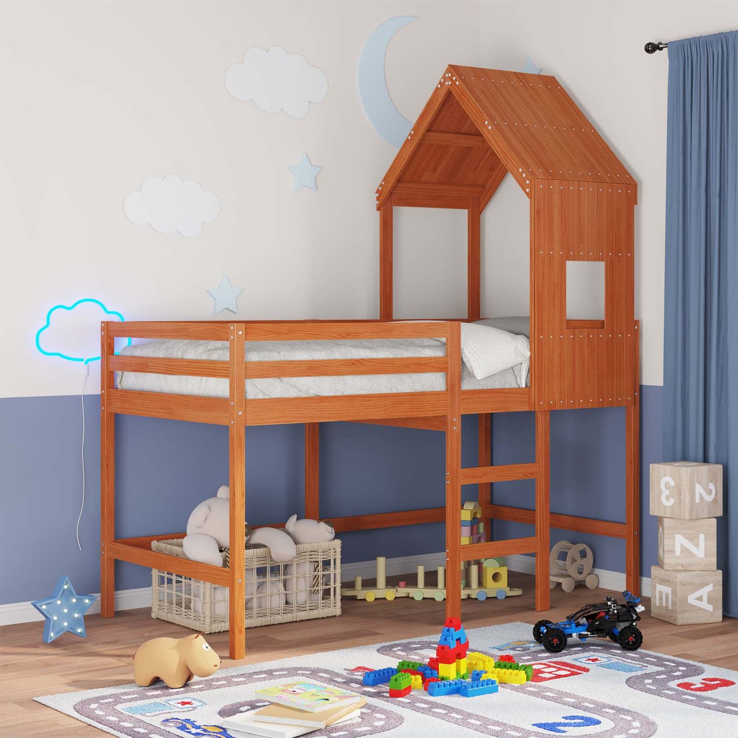 Hemsengeramme VoksBrun 90 x 190 cm Massiv furu