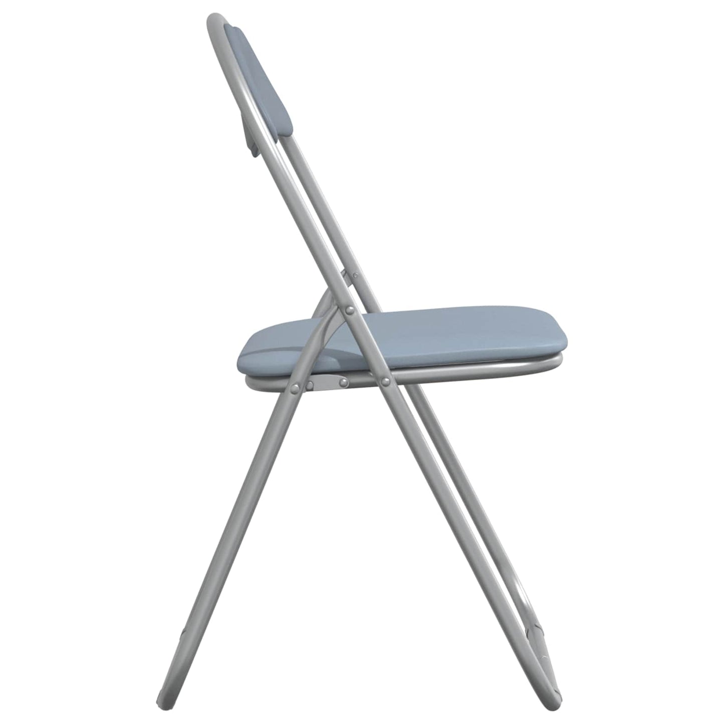 Sammenleggbart stol 2 pcs Grå 48 x 43,5 x 81 cm Kunstlær