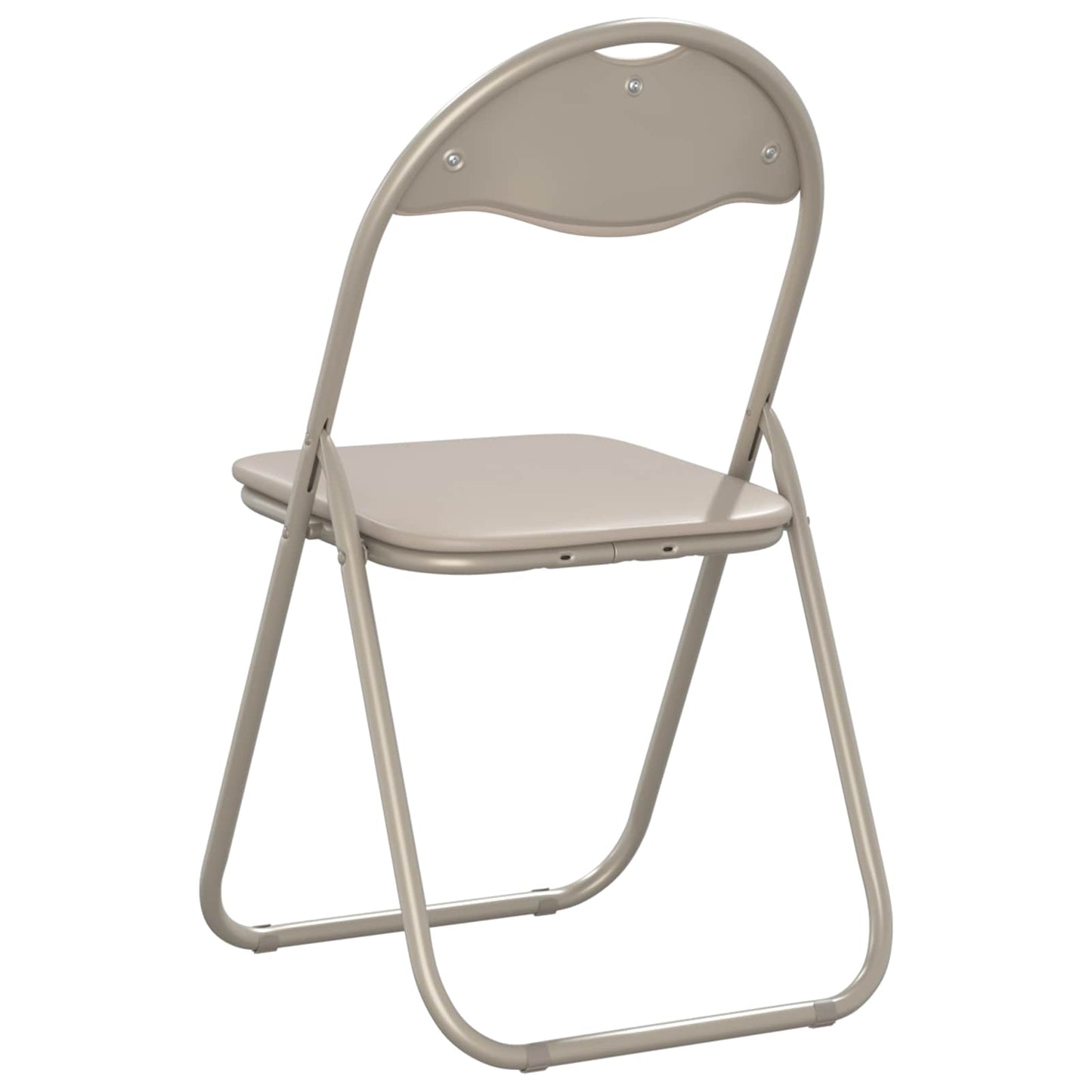Sammenleggbart stol 8 pcs sand 48 x 43,5 x 81 cm Kunstlær