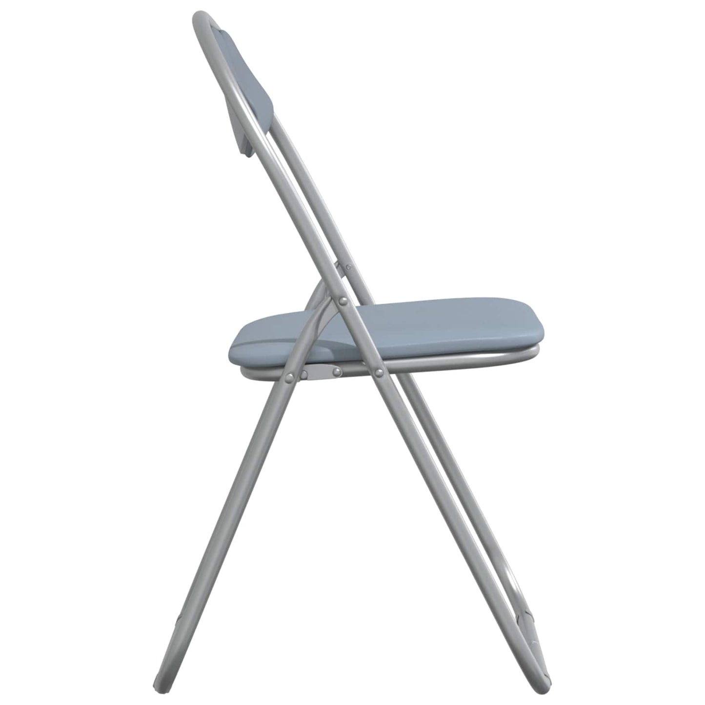 Samlebar Dinning Stol 2 pcs Grå 48 x 43,5 x 81 cm PVC stål vidaXL