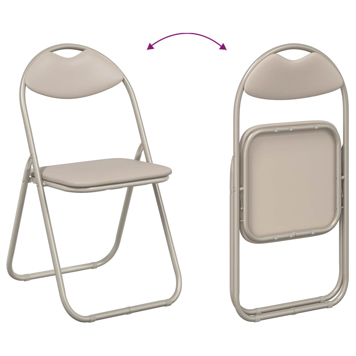 Samlebar Dinning Stol 2 pcs sand 48 x 43,5 x 81 cm PVC stål vidaXL