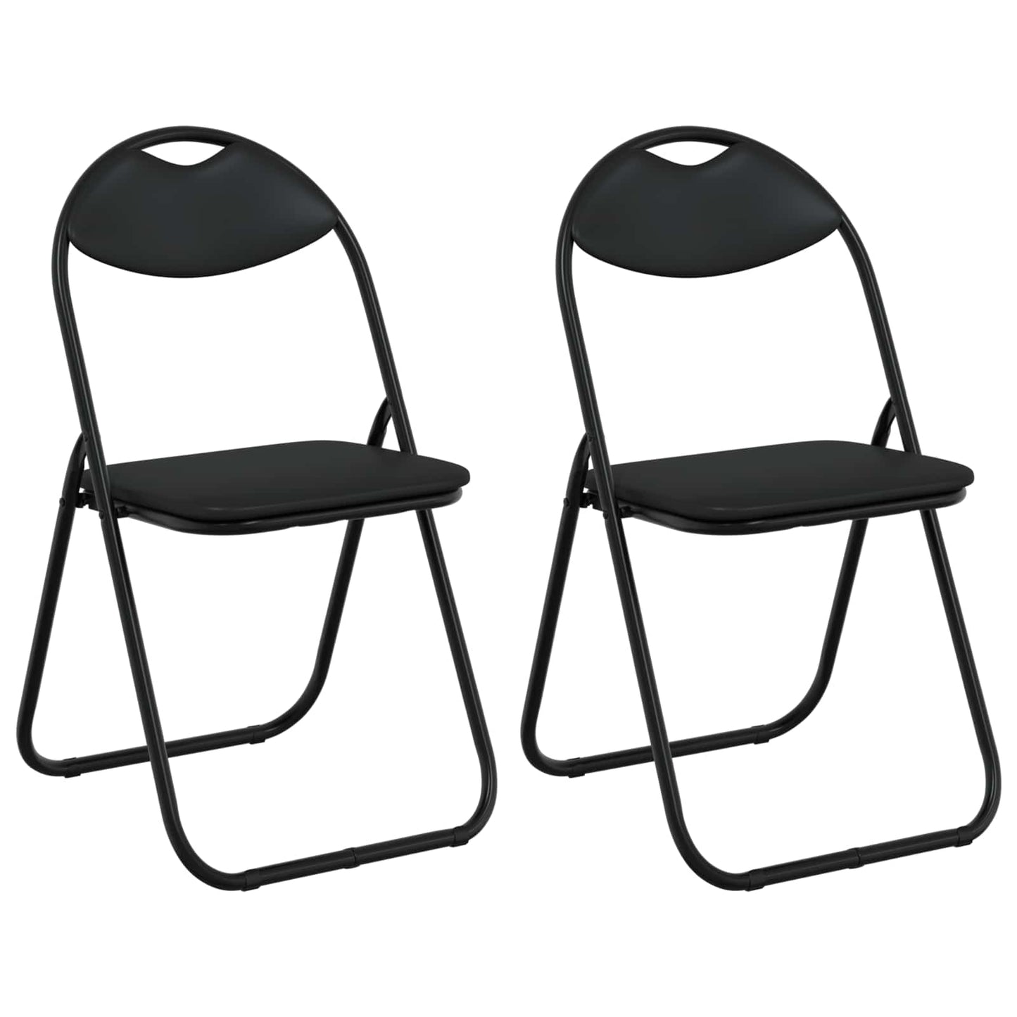 Samlebar Dinning Stol 2 pcs Svart 48 x 43,5 x 81 cm PVC stål vidaXL