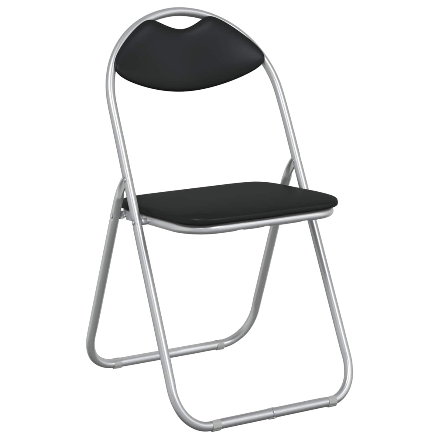 Samlebar Dinning Stol 8 pcs Svart 48 x 43,5 x 81 cm PVC stål vidaXL