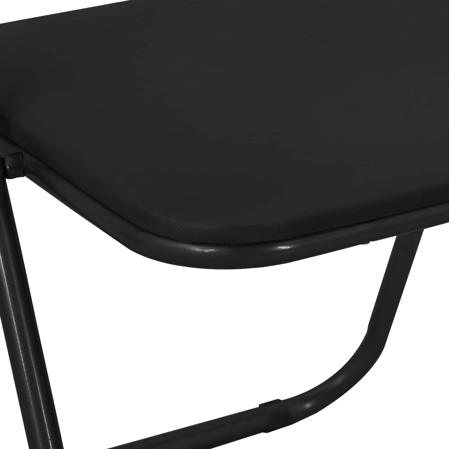 Samlebar Dinning Stol 8 pcs Svart 48 x 43,5 x 81 cm PVC stål vidaXL