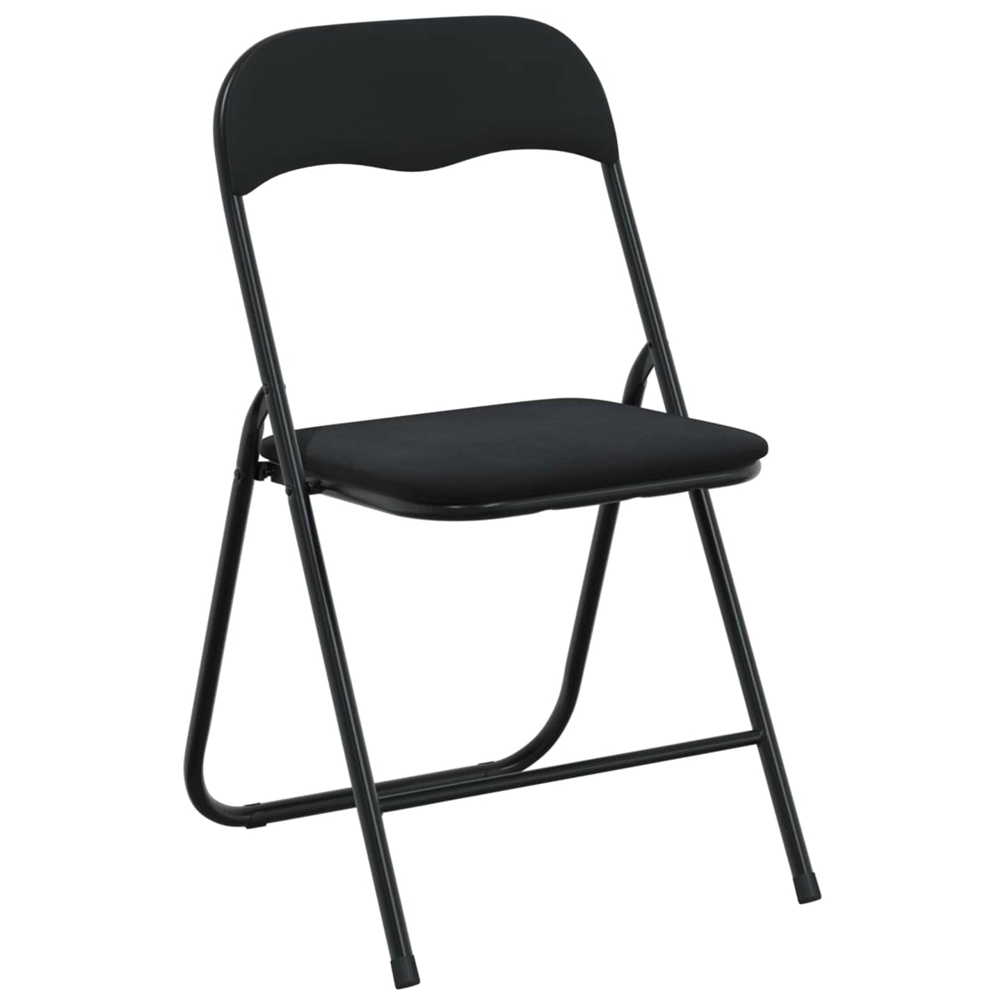 Sammenleggbart stol 2 pcs Svart 48 x 44 x 78 cm Fløyel