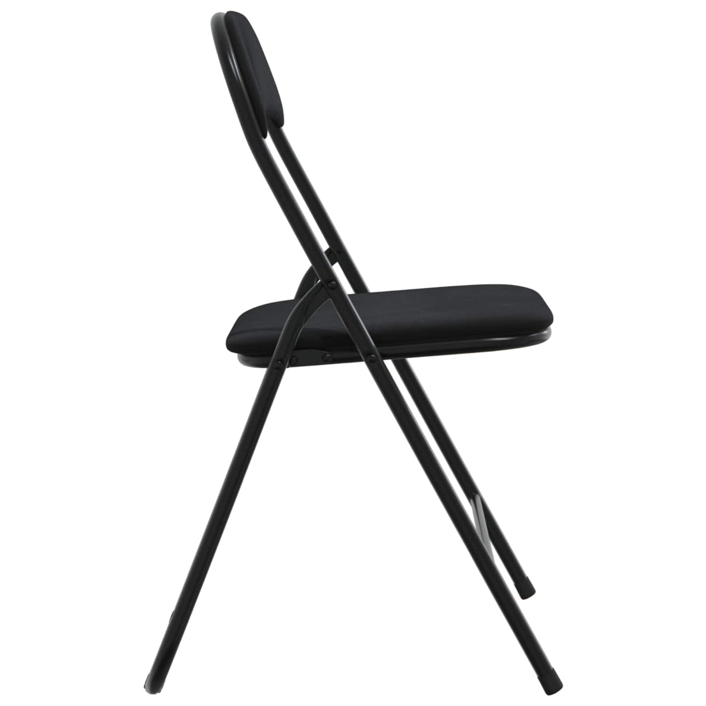 Sammenleggbart stol 2 pcs Svart 48 x 44 x 78 cm Fløyel