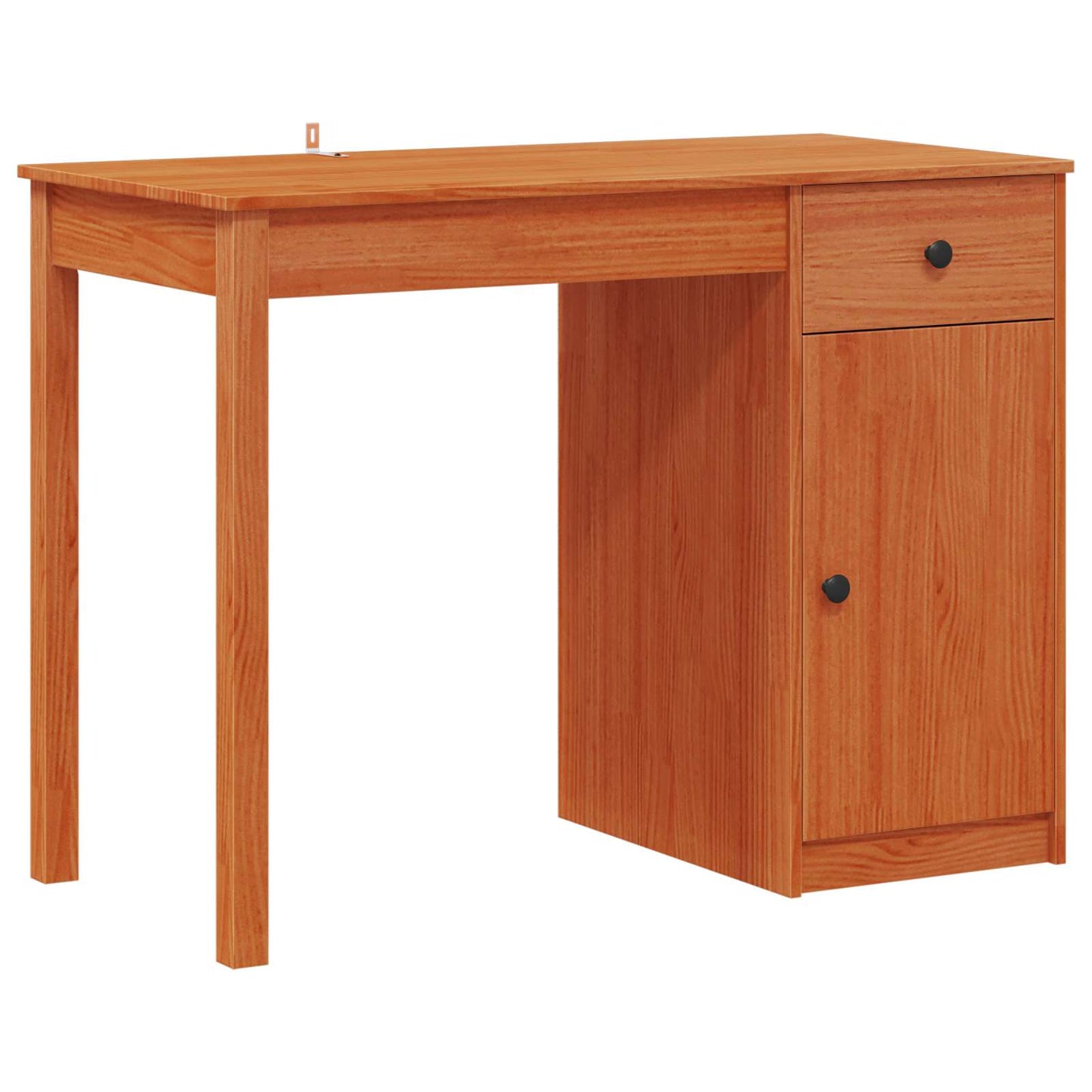 Skrivebord med skuff VoksBrun 100 x 50 x 74 cm Massiv furu vidaXL