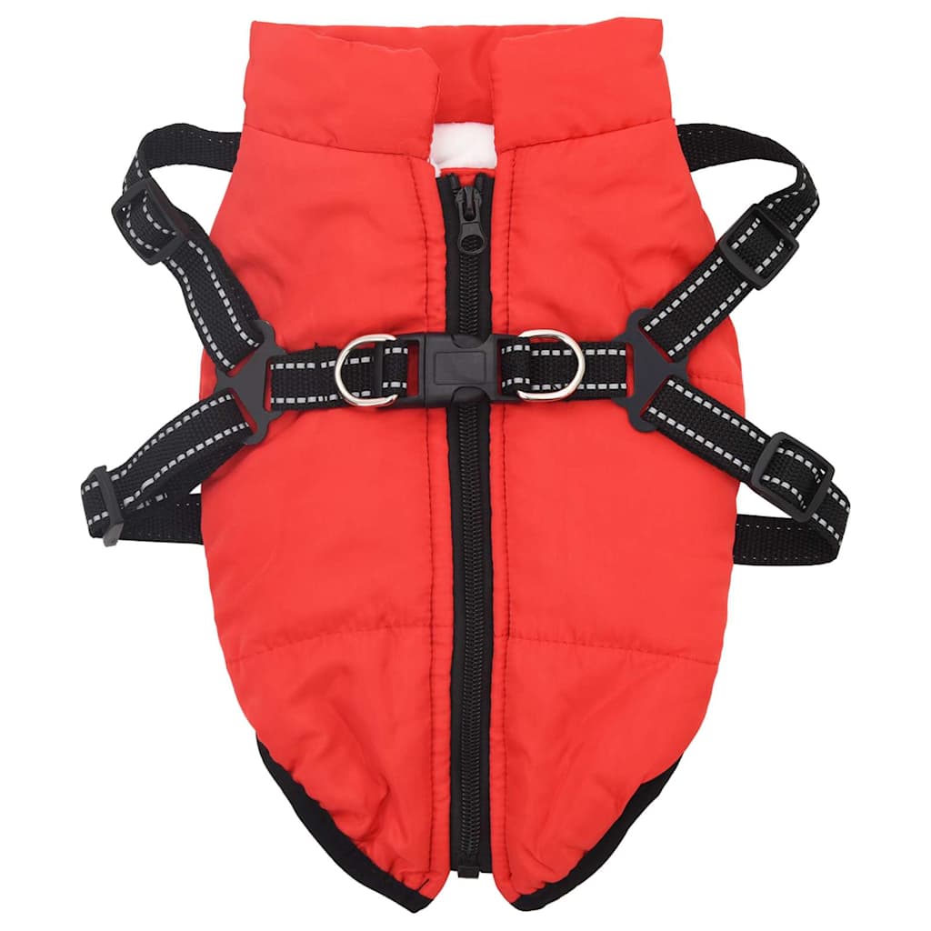 Hund Frakk Rød L28 Fleece og polyester
