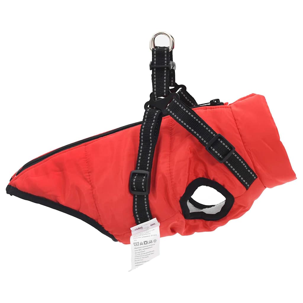Hund Frakk Rød L28 Fleece og polyester