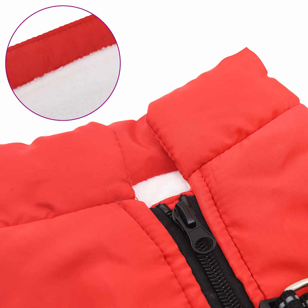 Hund Frakk Rød L36 Fleece og polyester