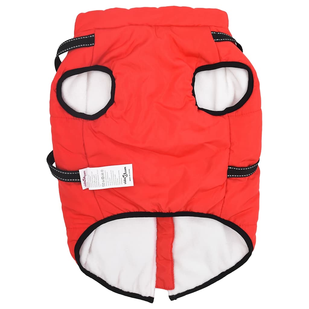 Hund Frakk Rød L48 Fleece og polyester