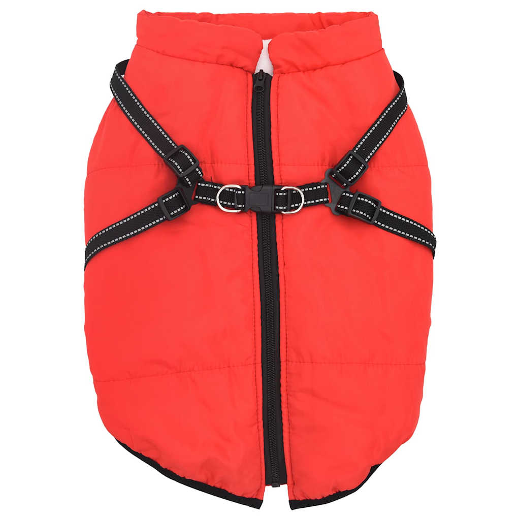 Hund Frakk Rød L68 Fleece og polyester