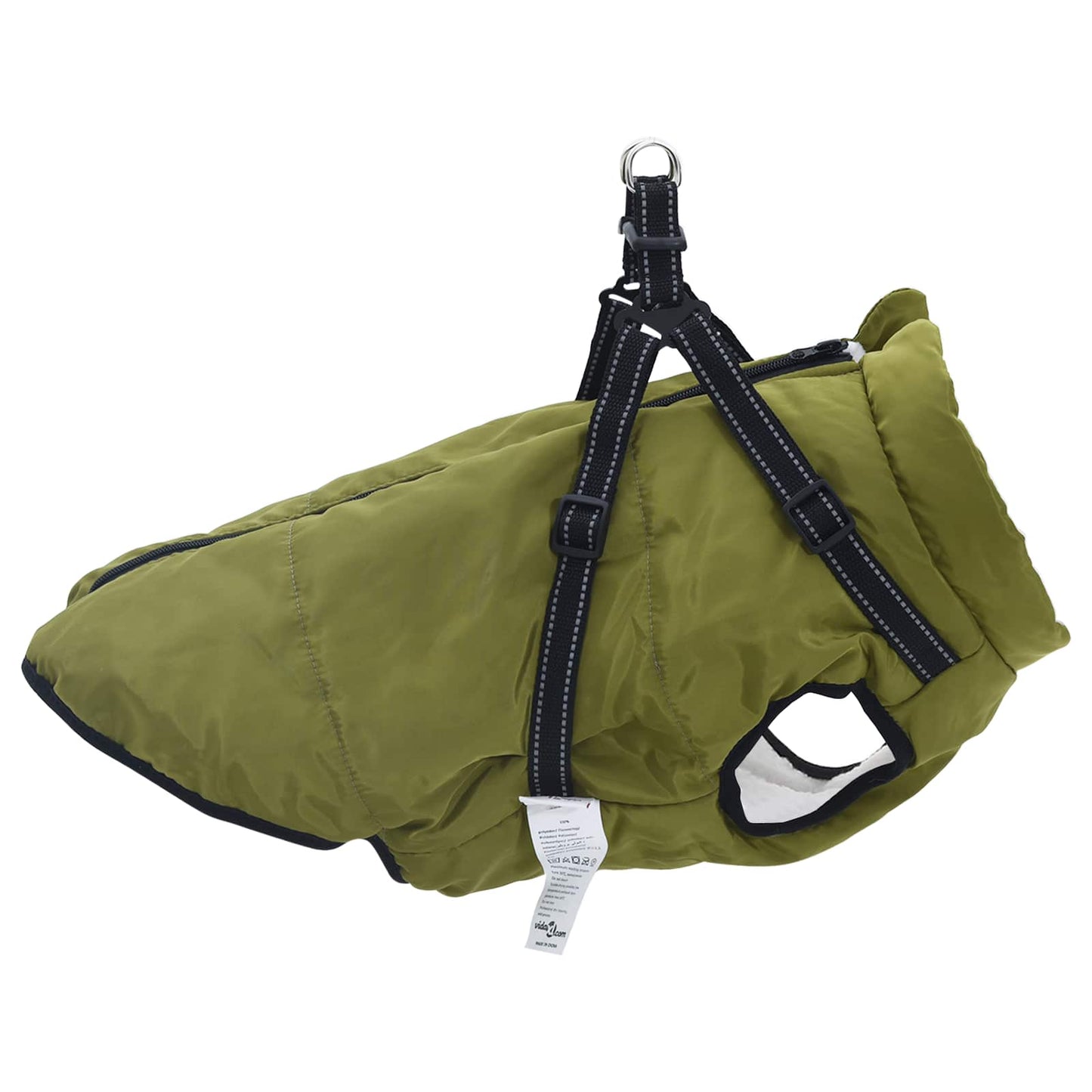 Hund Frakk Army grønn L44 Fleece og polyester