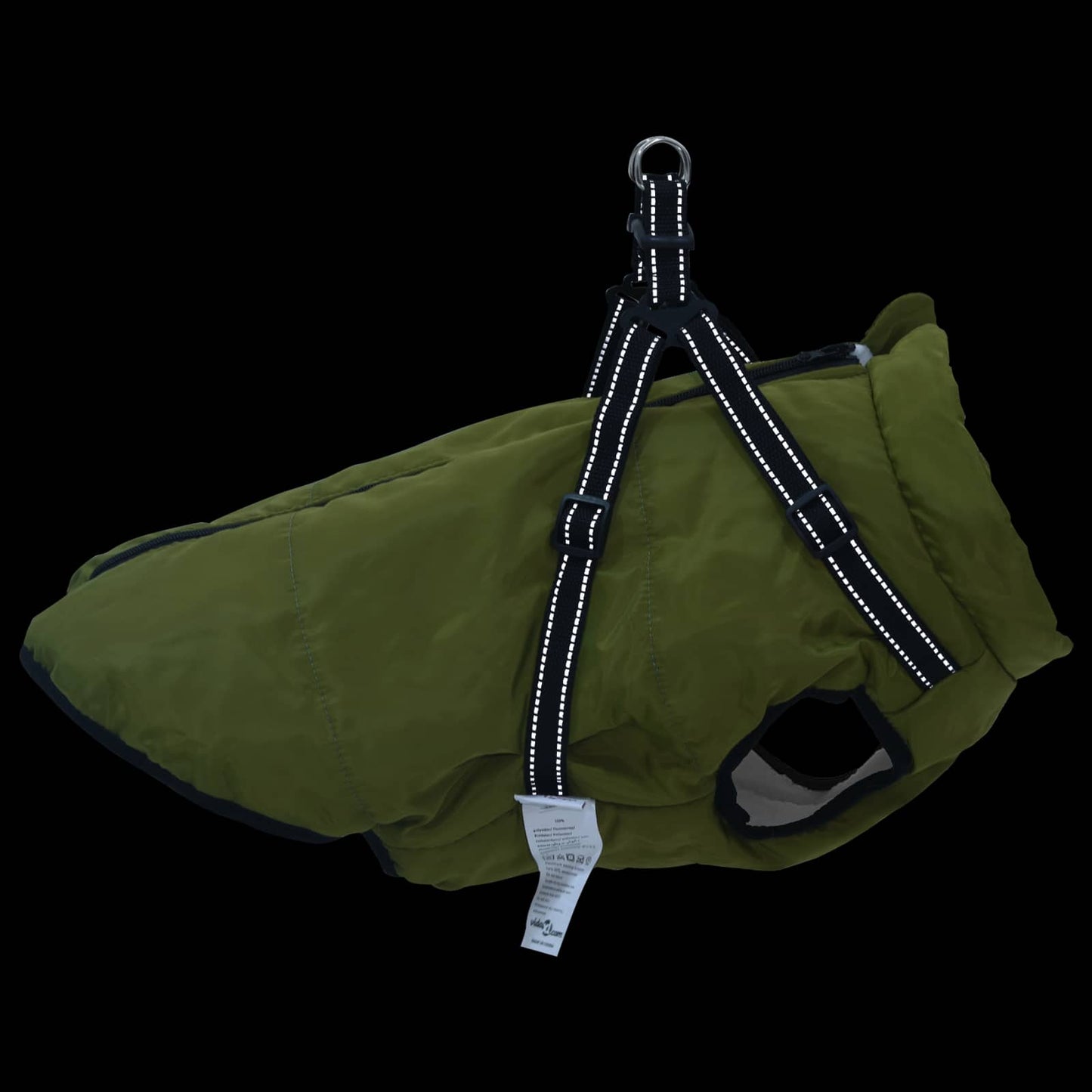 Hund Frakk Army grønn L48 Fleece og polyester