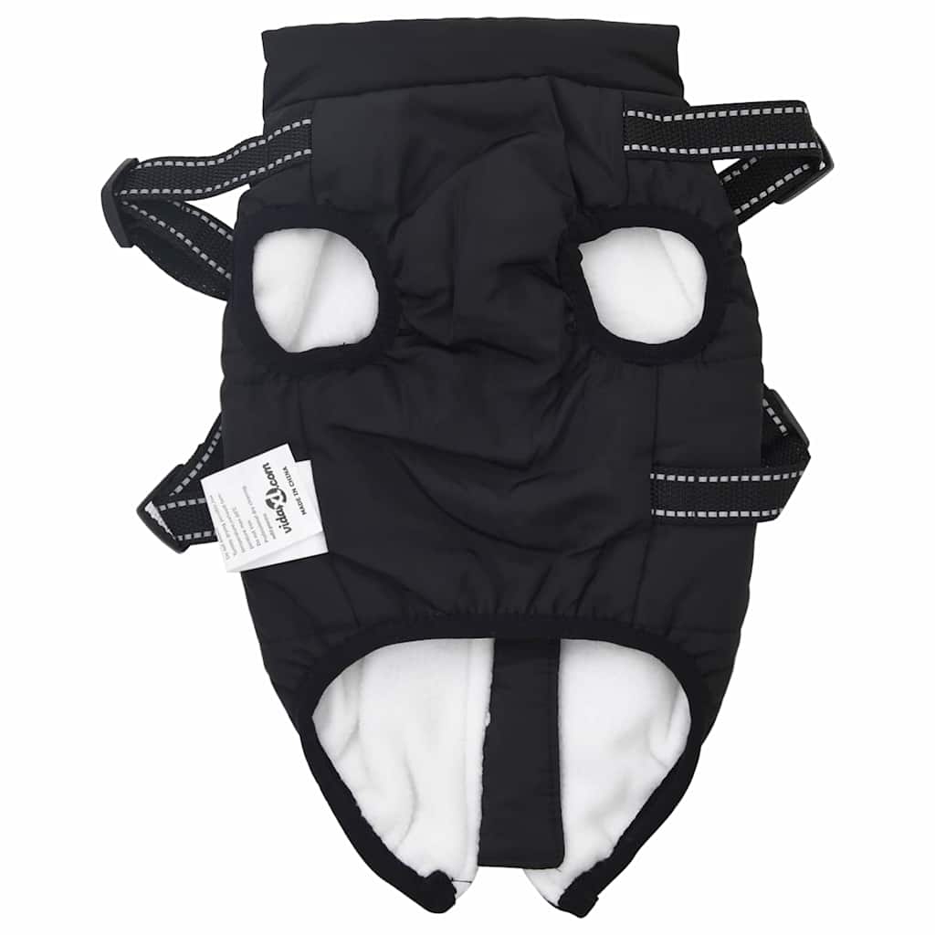 Hund Frakk Svart L28 Fleece og polyester