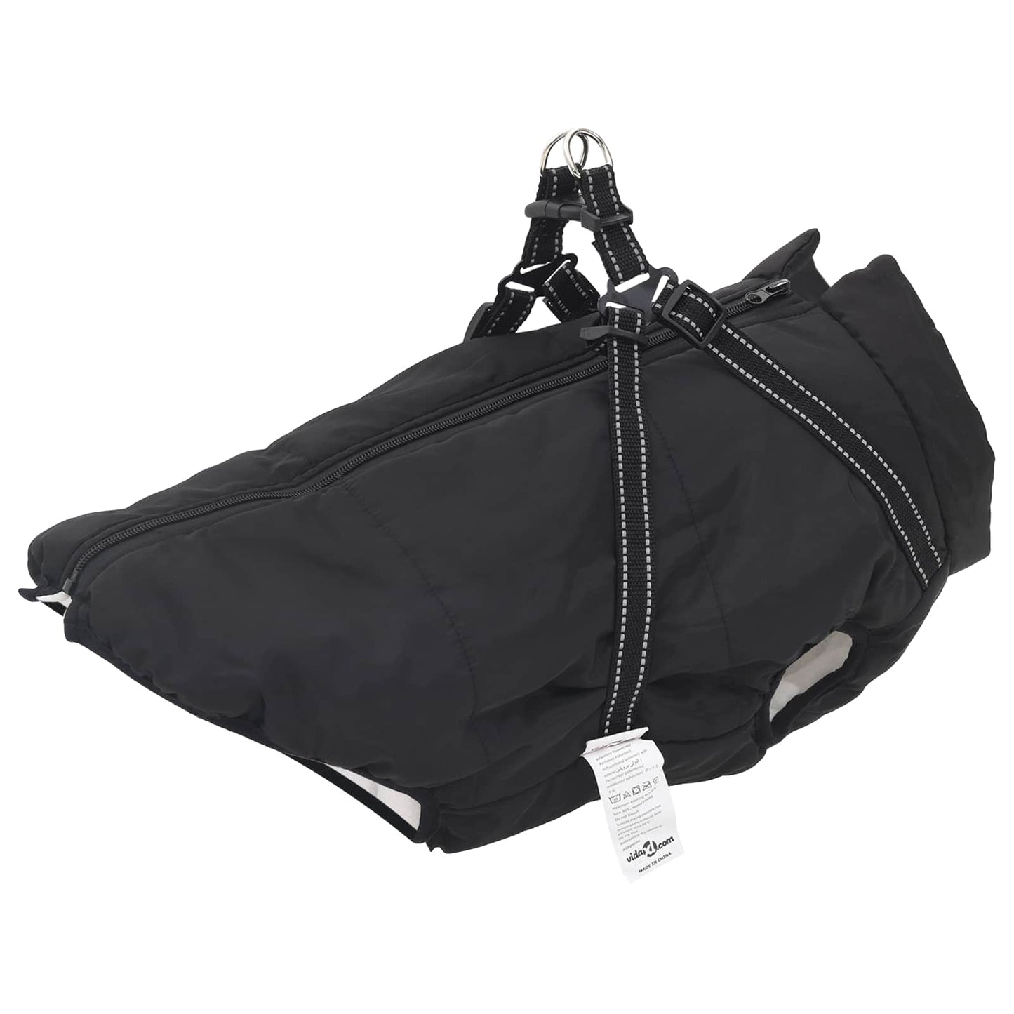 Hund Frakk Svart L44 Fleece og polyester