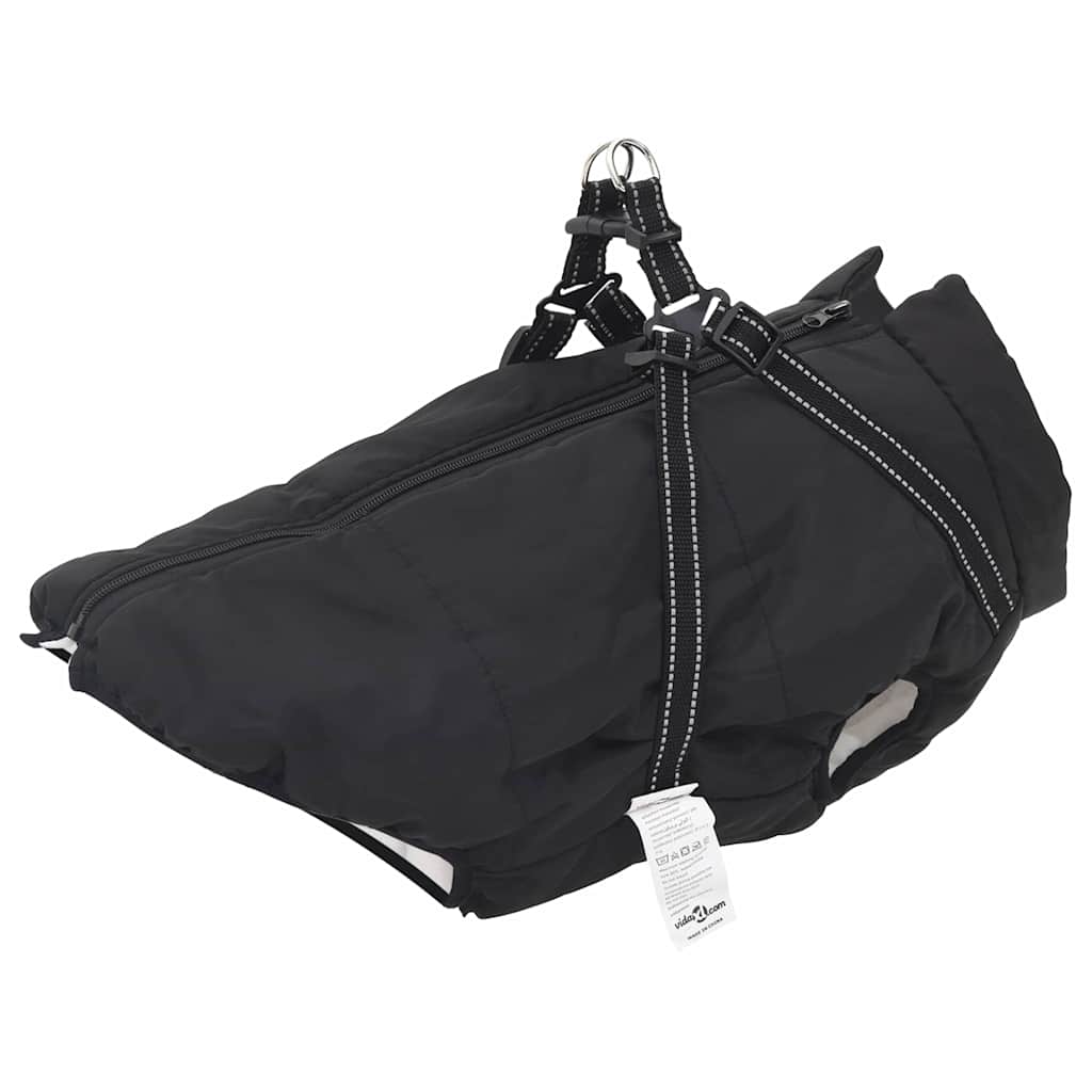 Hund Frakk Svart L48 Fleece og polyester