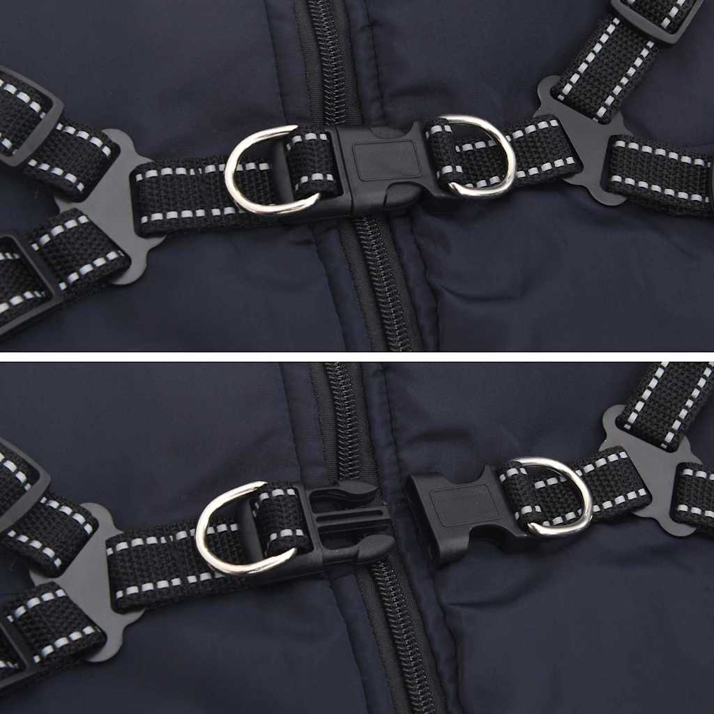 Hund Frakk Marineblå L44 Fleece og polyester