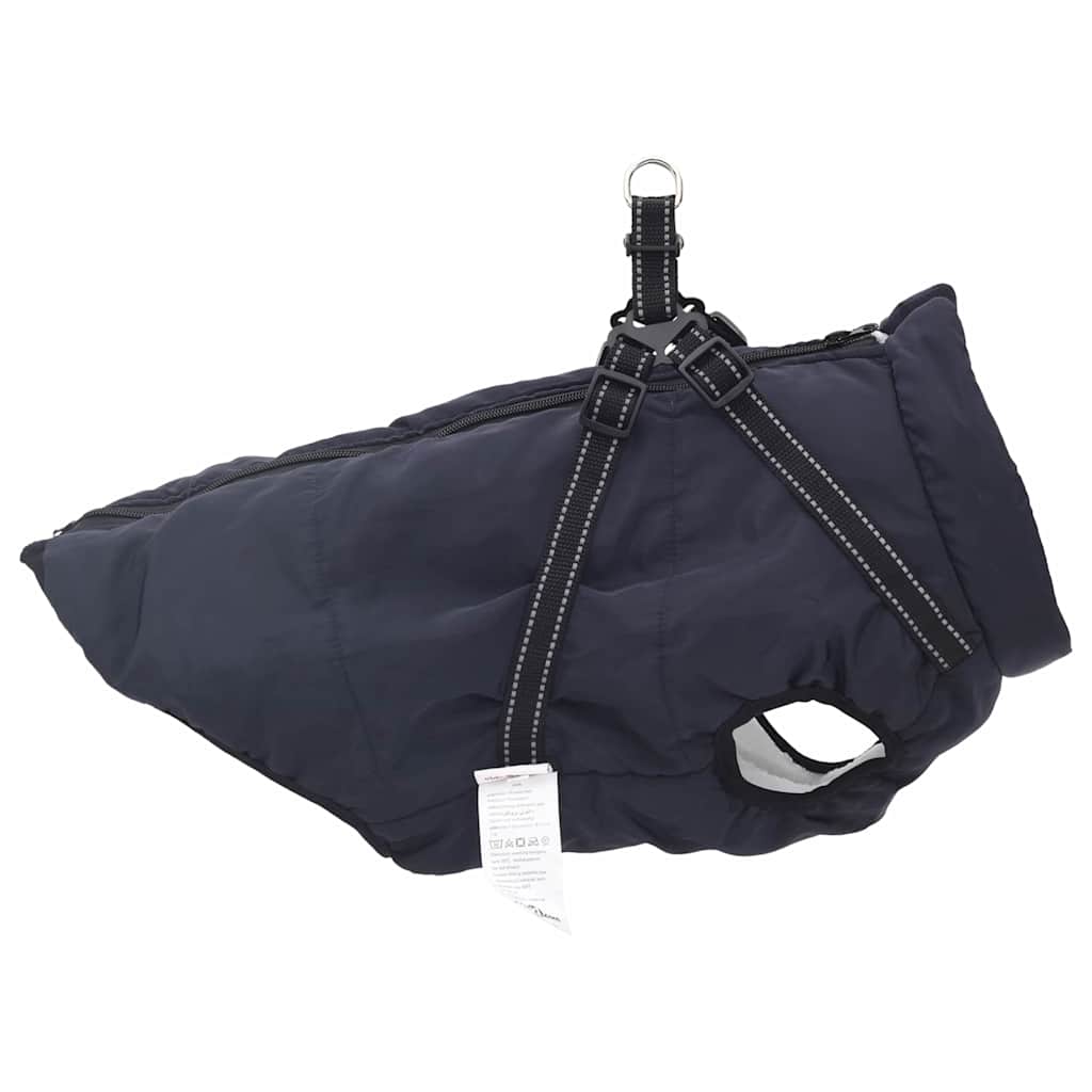 Hund Frakk Marineblå L44 Fleece og polyester
