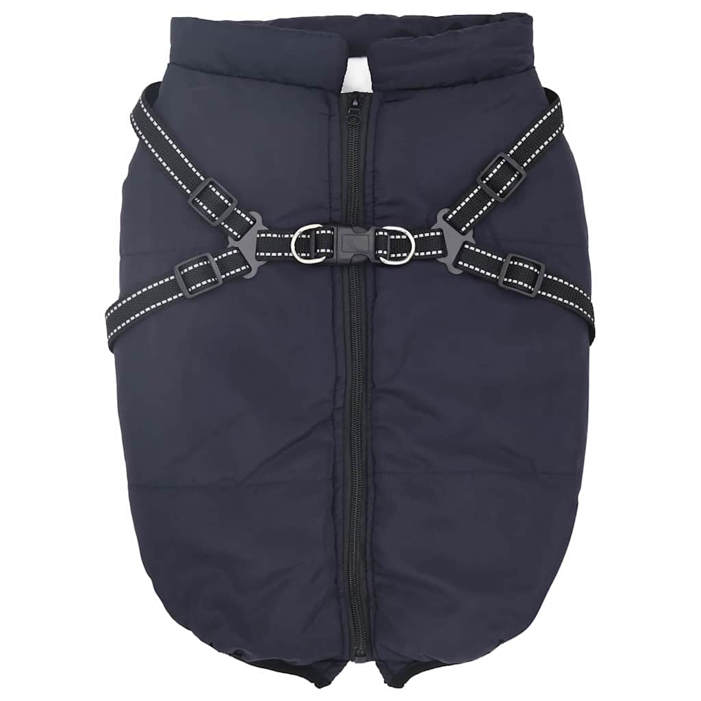 Hund Frakk Marineblå L48 Fleece og polyester