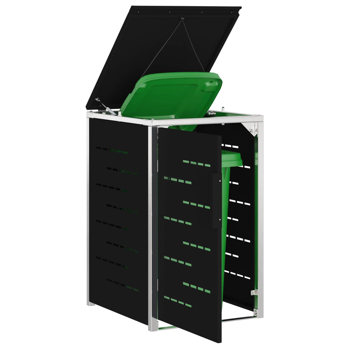 Avfallsbeholderoppbevaring Svart 77,5 x 69 x 112,5 cm