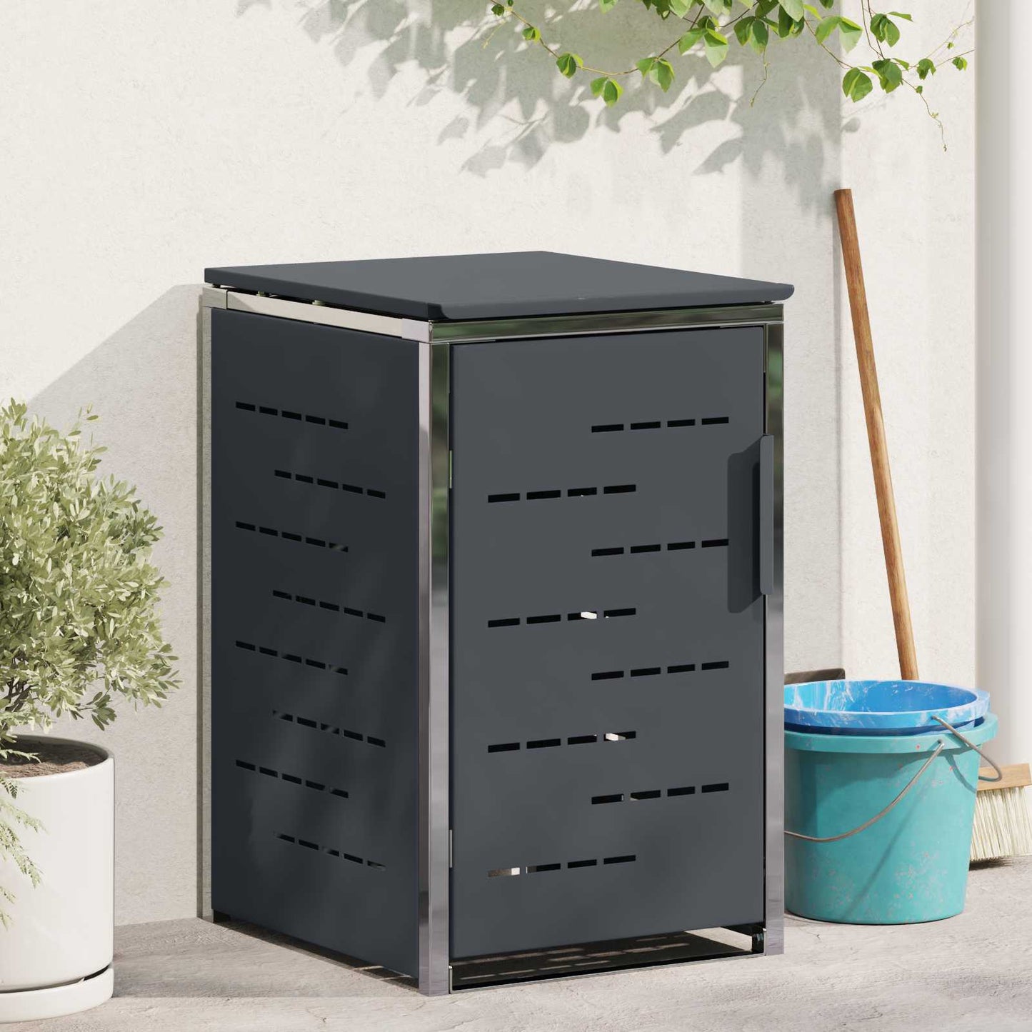 Avfallsbeholderoppbevaring Antrasitt 77,5 x 69 x 112,5 cm
