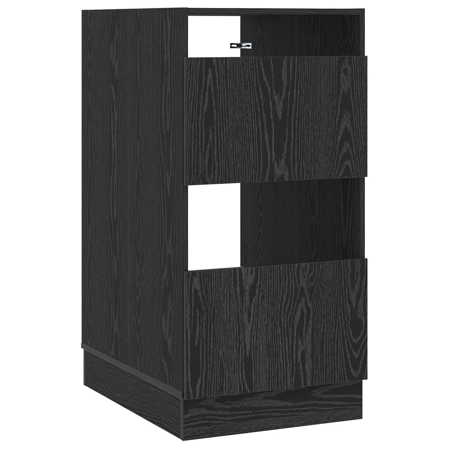 Vaskeromskap med dør Svart Eik 50 x 68 x 102 cm Konstruert tre