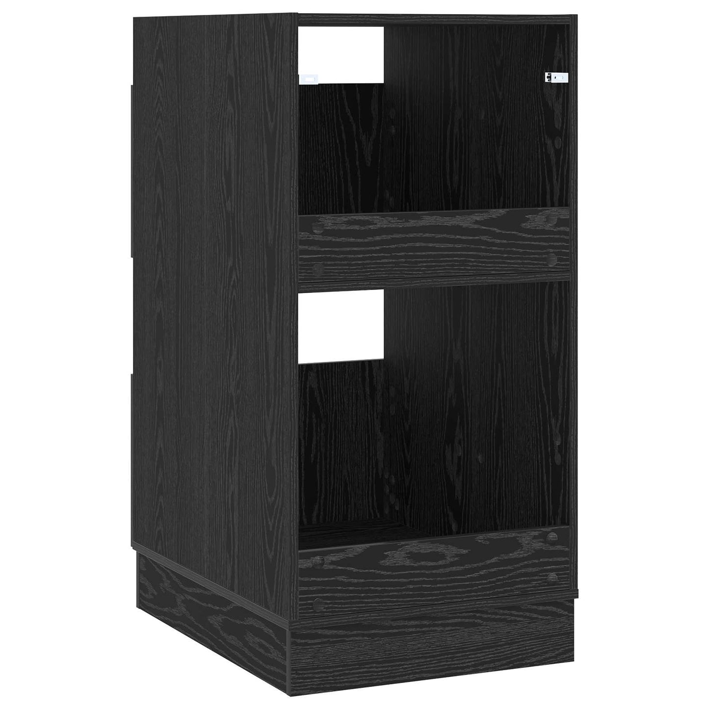 Vaskeromskap med dør Svart Eik 50 x 68 x 102 cm Konstruert tre