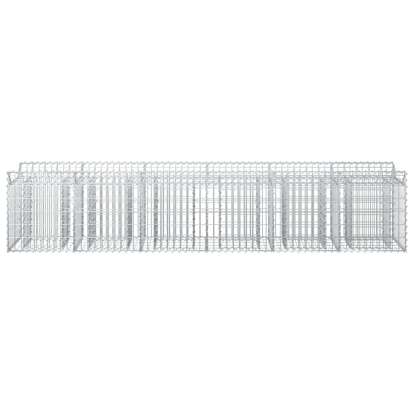 Gabion hevet seng 2 pcs sølv 300 x 50 x 60 cm Galvanisert Stål vidaXL